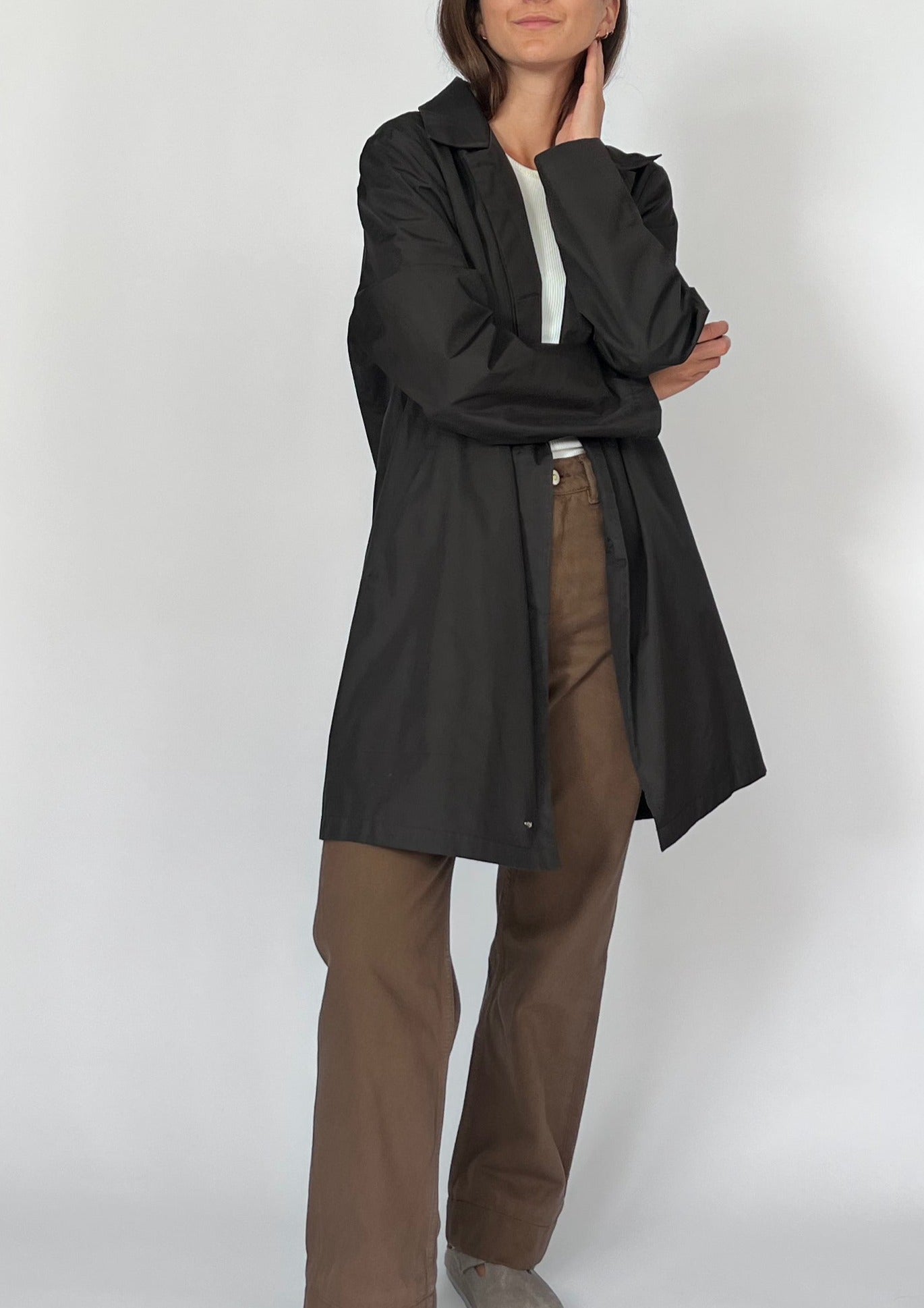 90s Nylon Trench Coat S/M