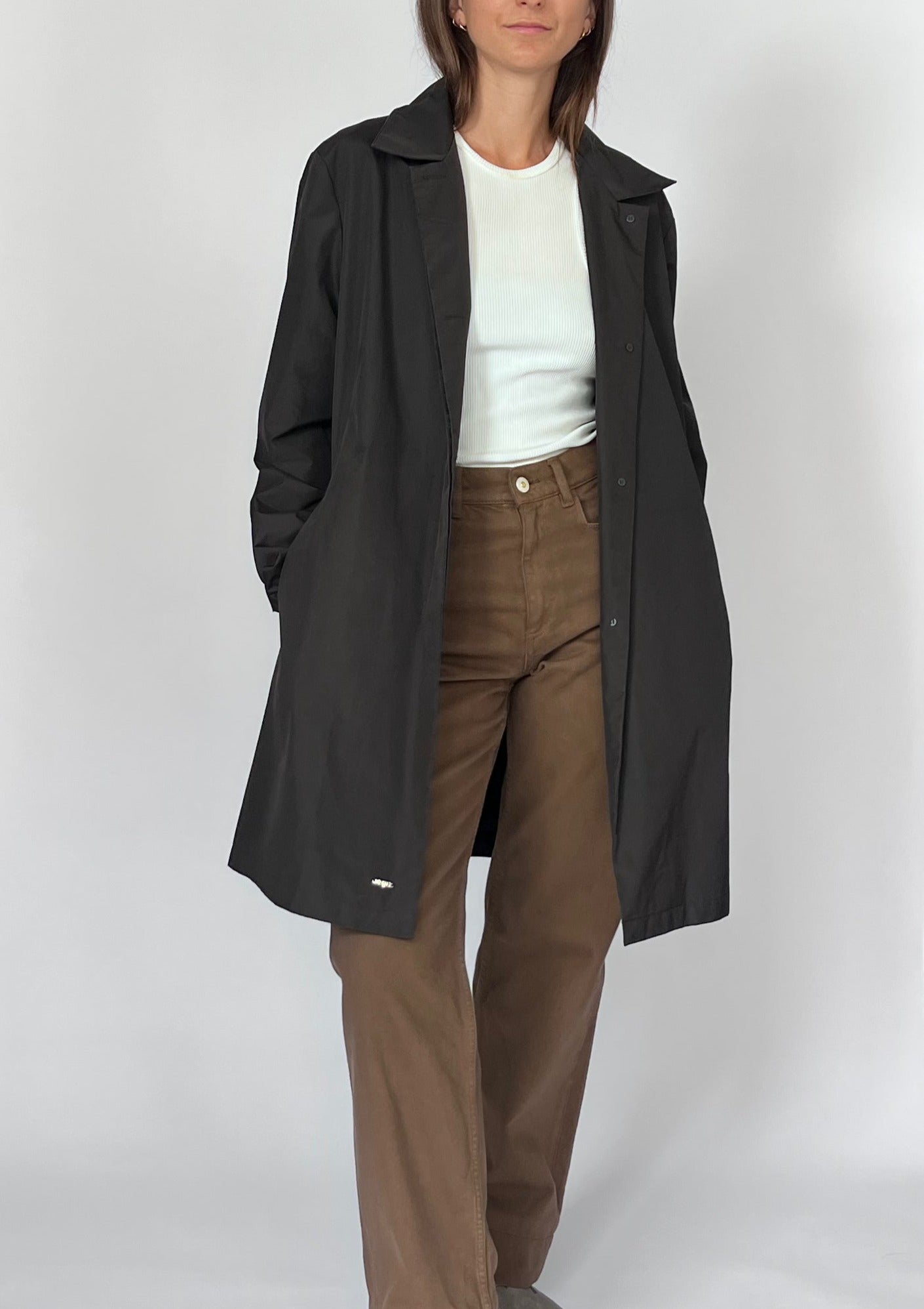 90s Nylon Trench Coat S/M