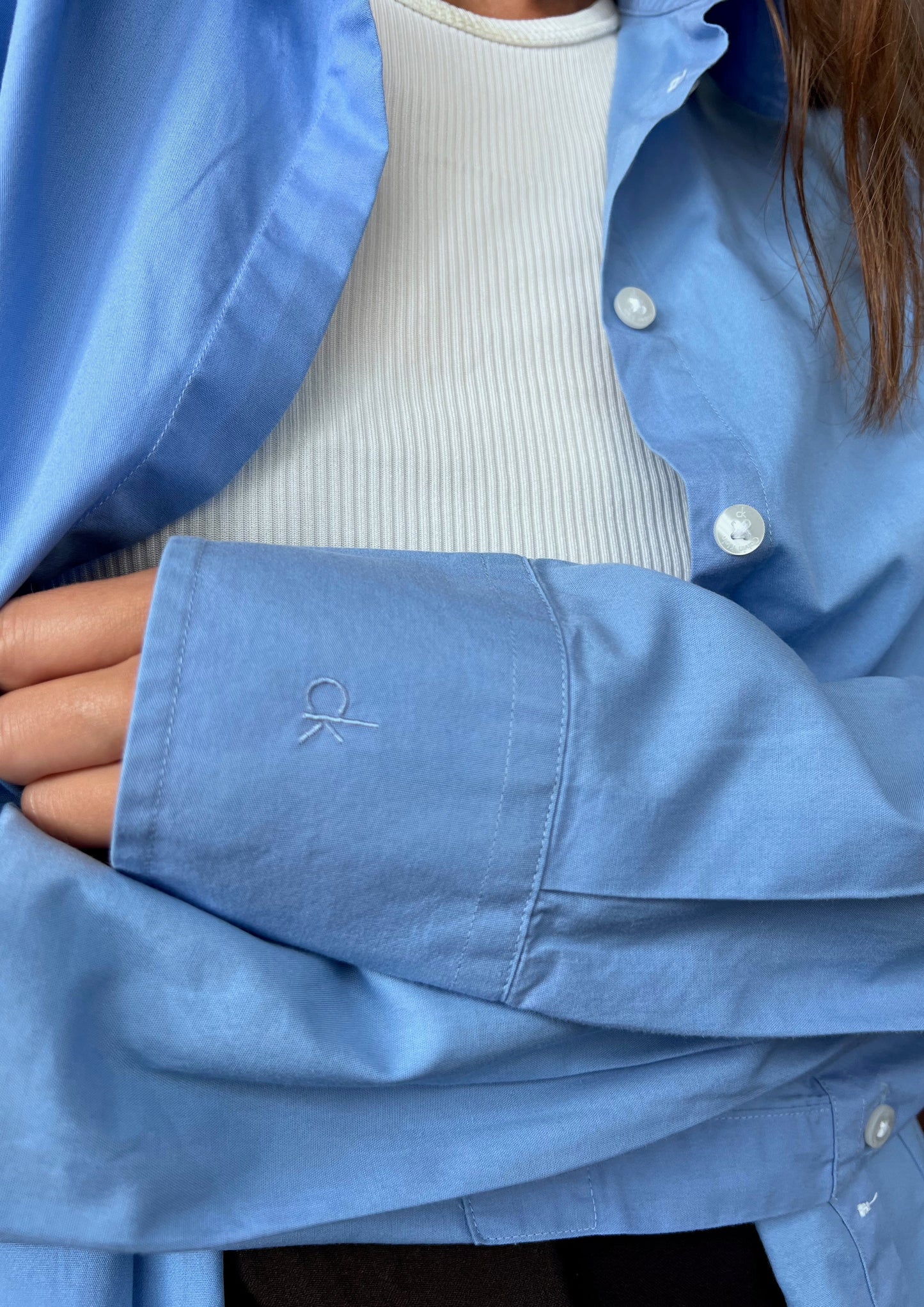 90s Calvin Klein Blue Shirt S/M