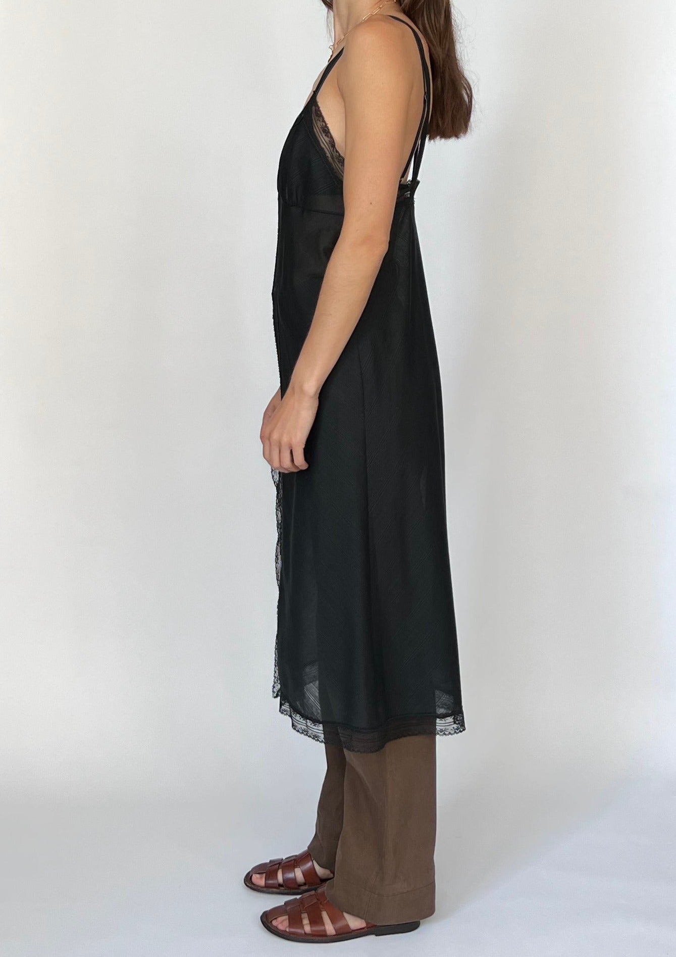 Lace Insert Slip Dress XS/S