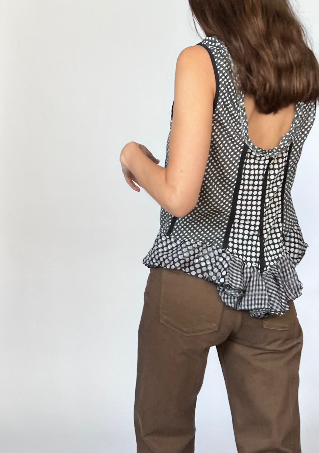 00's Raw Edge Asymmetric Top M