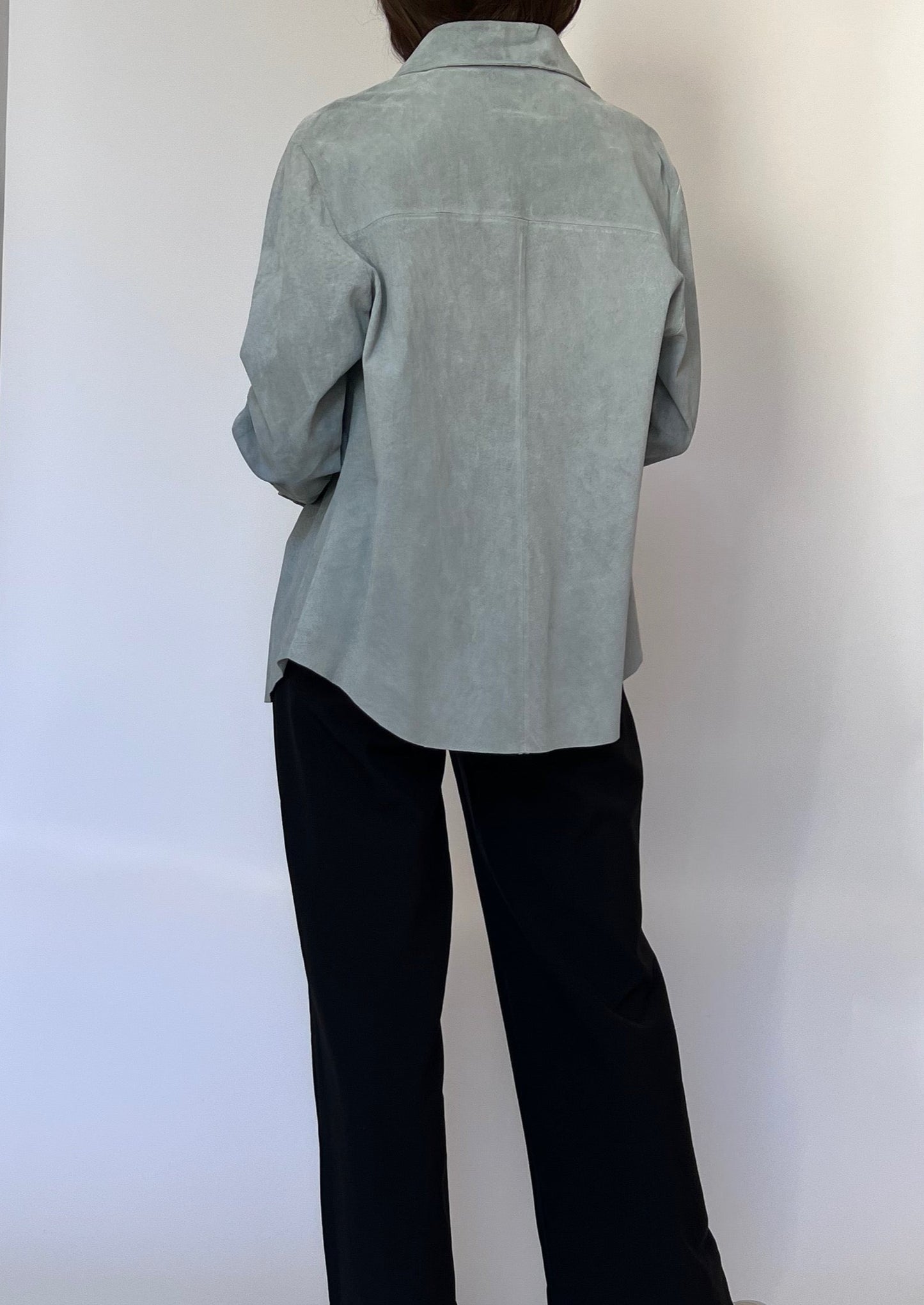 Light Blue Suede Jacket S/M