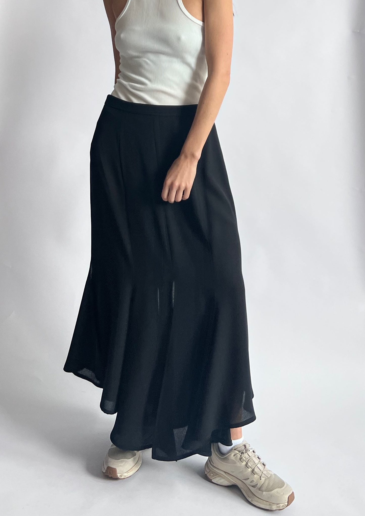 Frank Usher Godet Split Maxi Skirt M '30"
