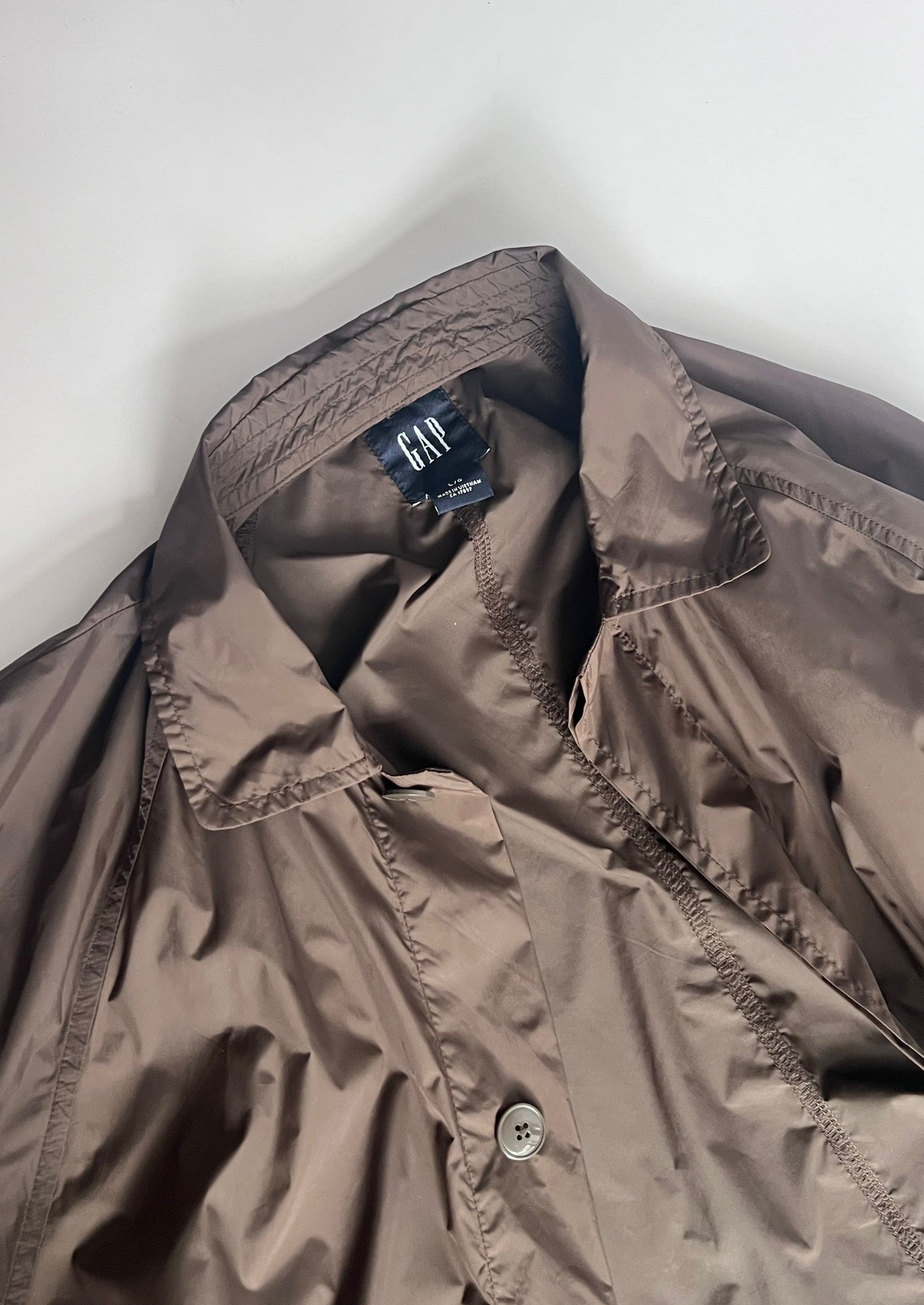 90s Gap Brown Mac Raincoat S/M/L