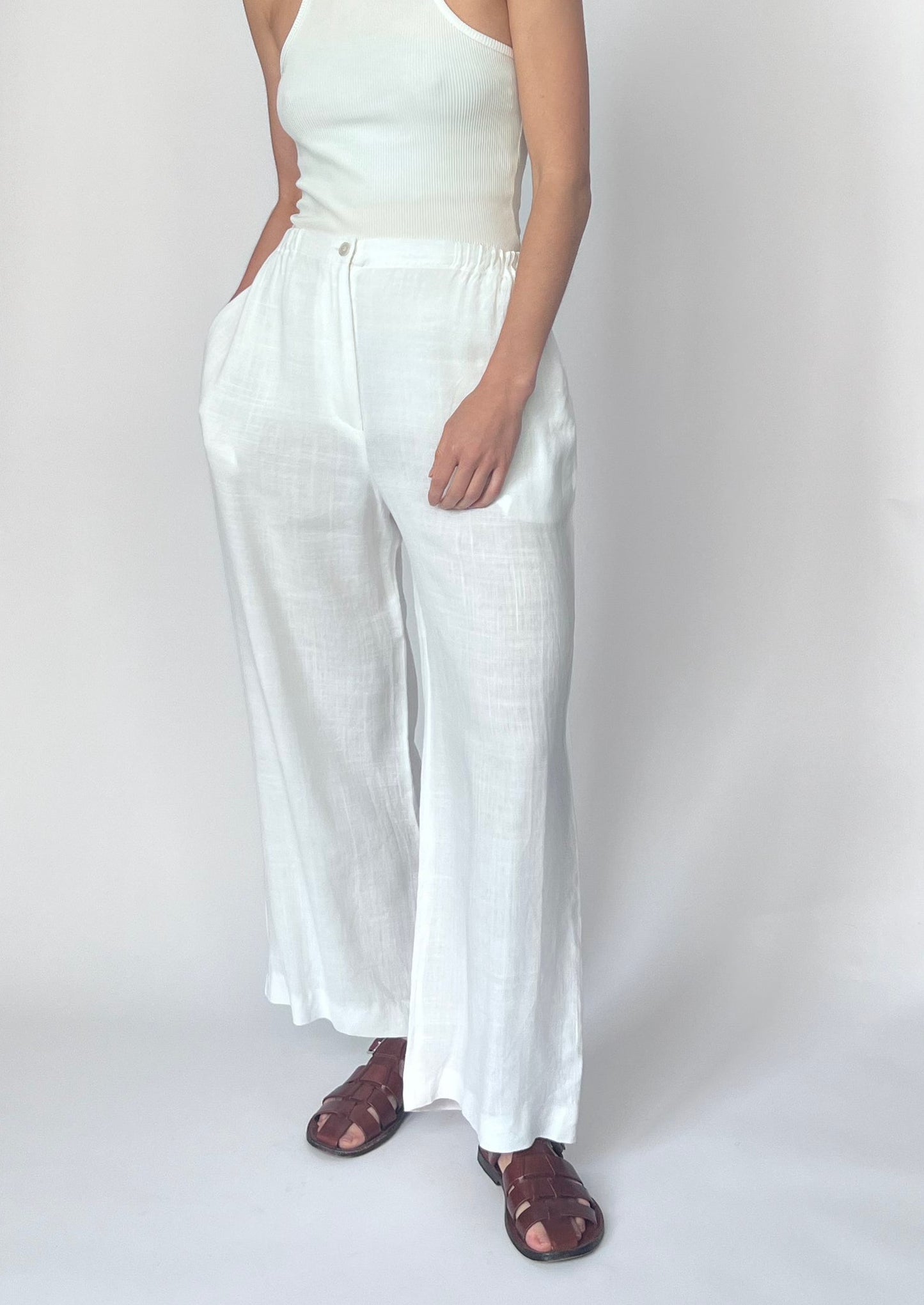 MaxMara Linen White Set Co-Ord S/M