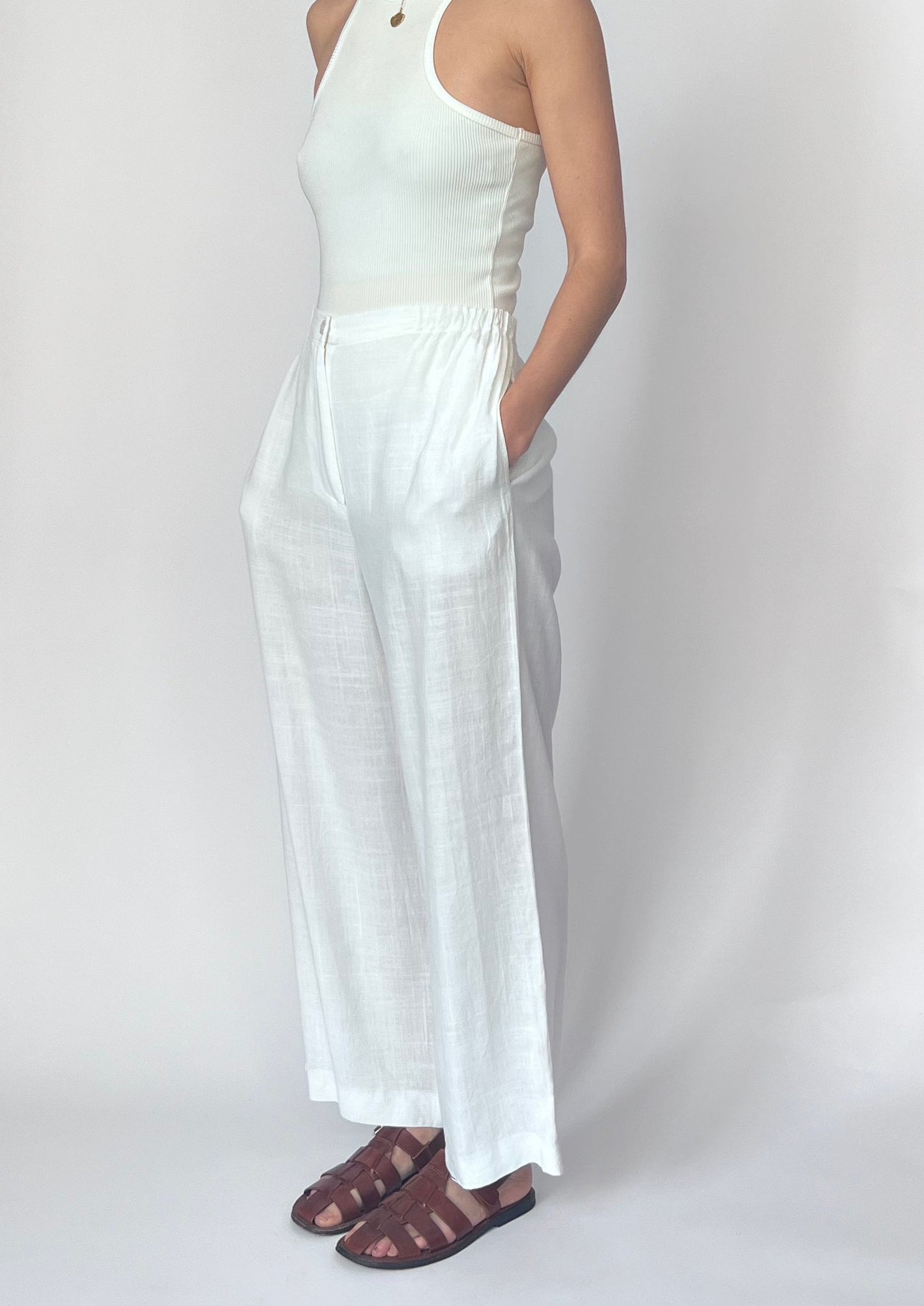 MaxMara Linen White Set Co-Ord S/M