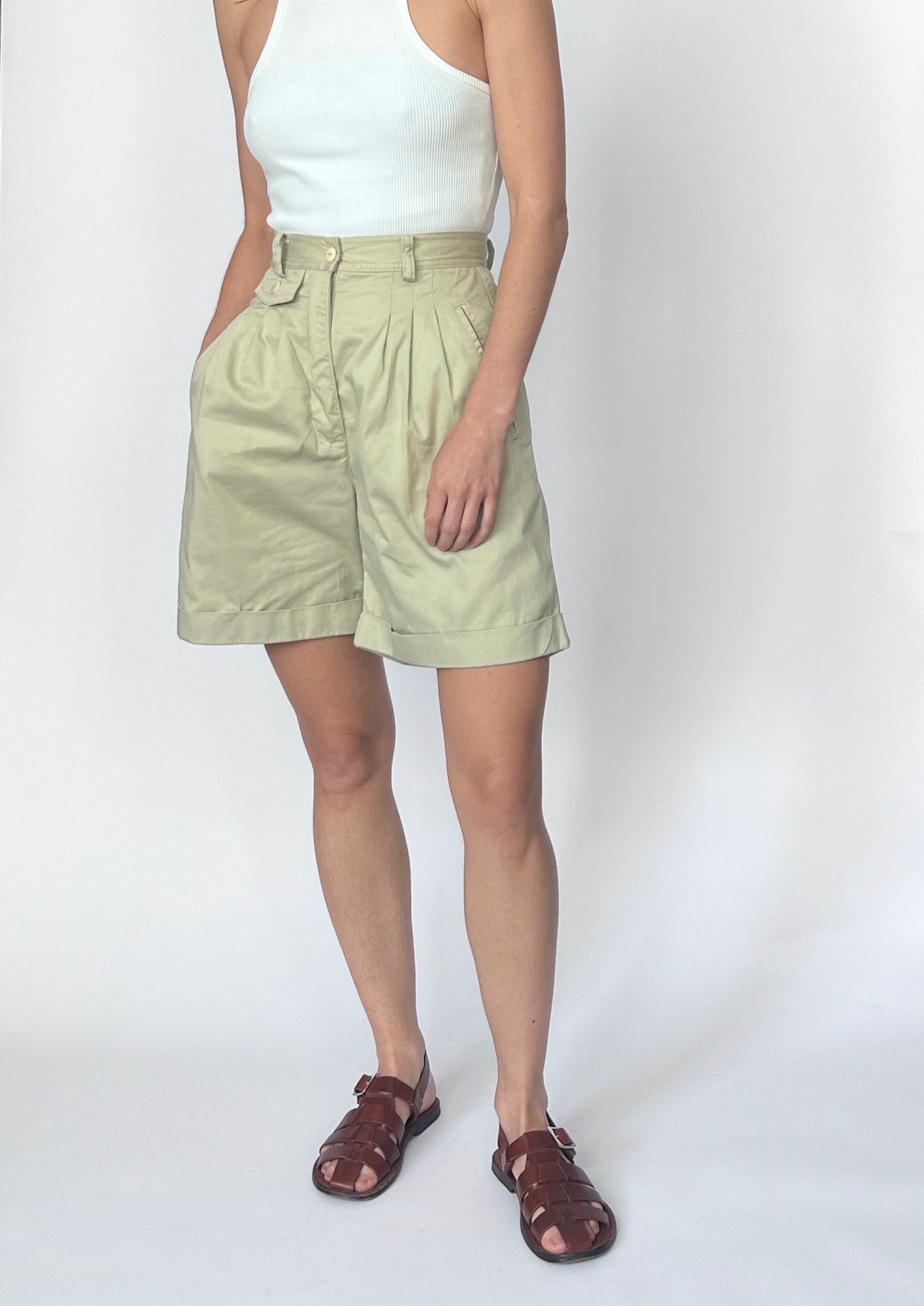 90s Cotton Safari Shorts XS