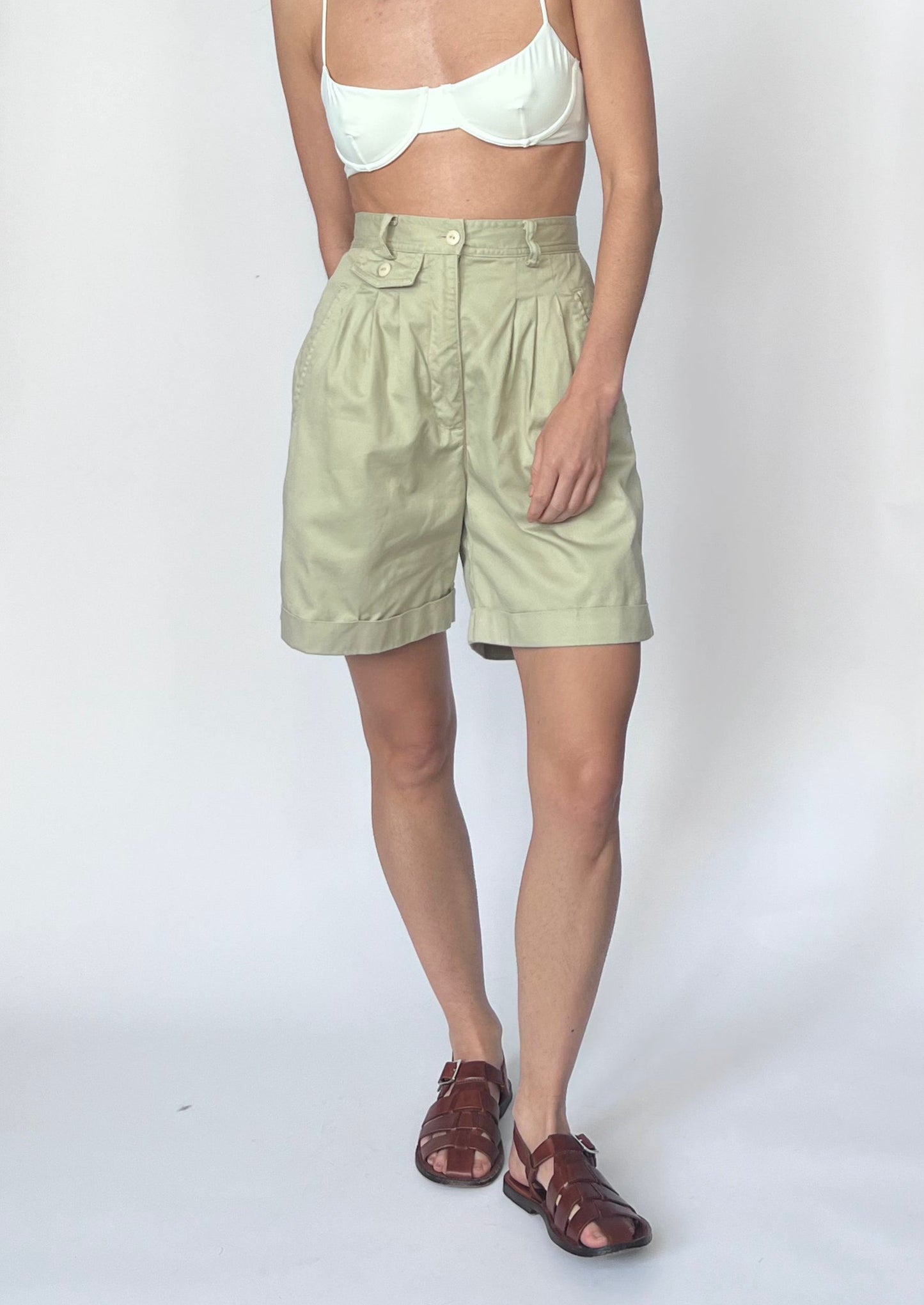 90s Cotton Safari Shorts XS