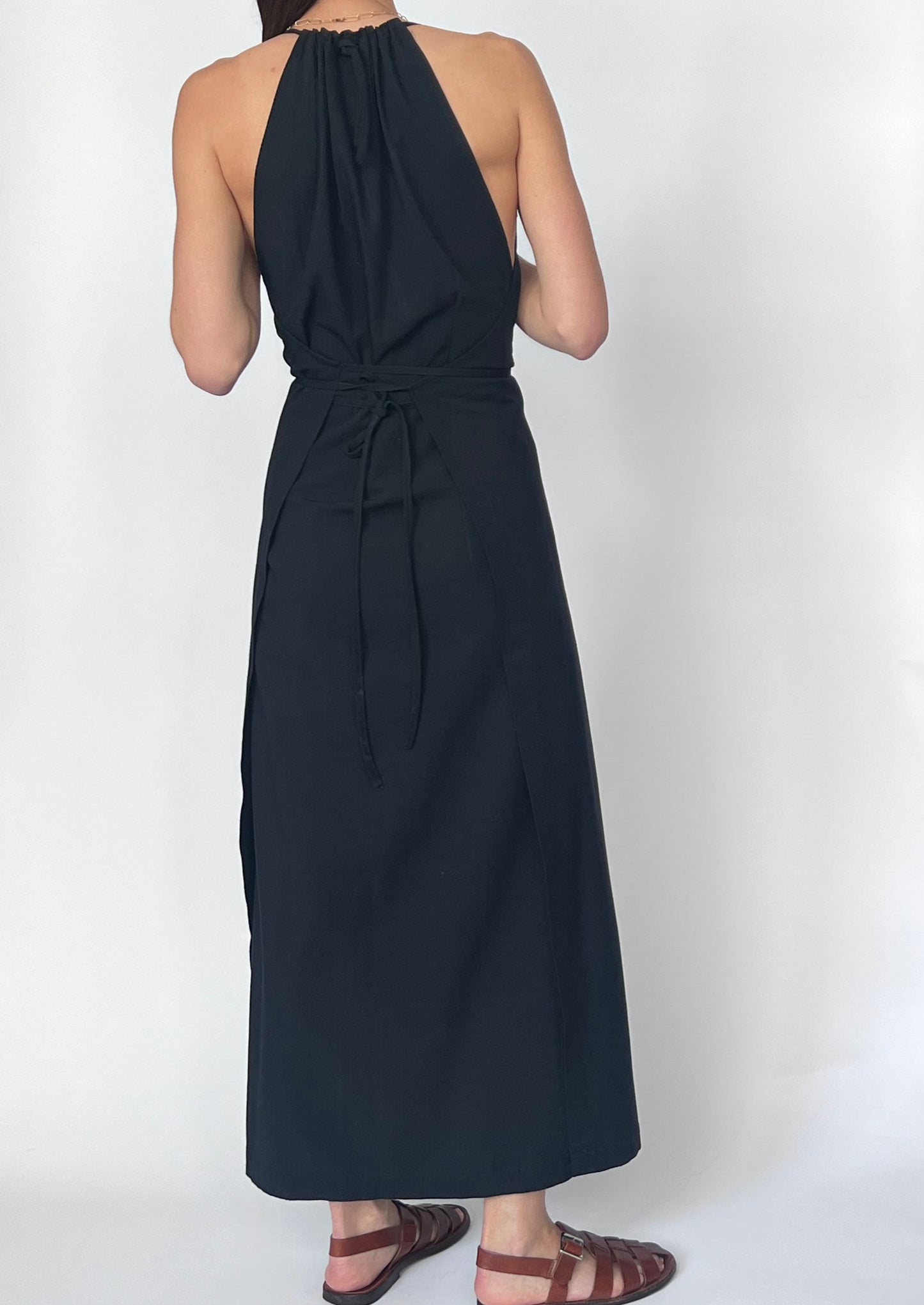 90s Black Apron Dress XS/S/M