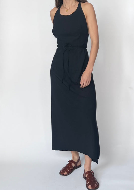 90s Black Apron Dress XS/S/M