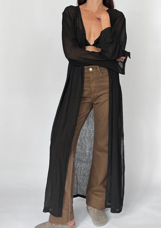 90s Deadstock Maxi Sheer Cardigan S/M/L