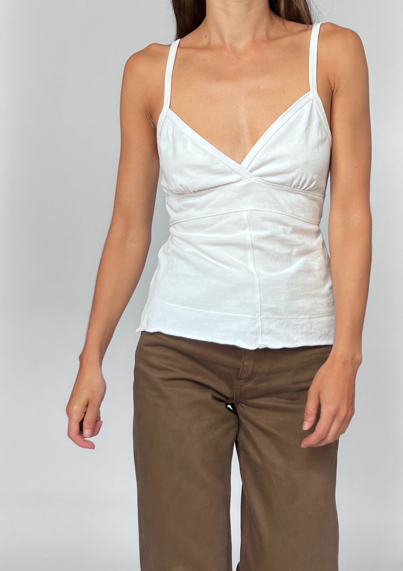 90s White Tie Detail Cami XS/S