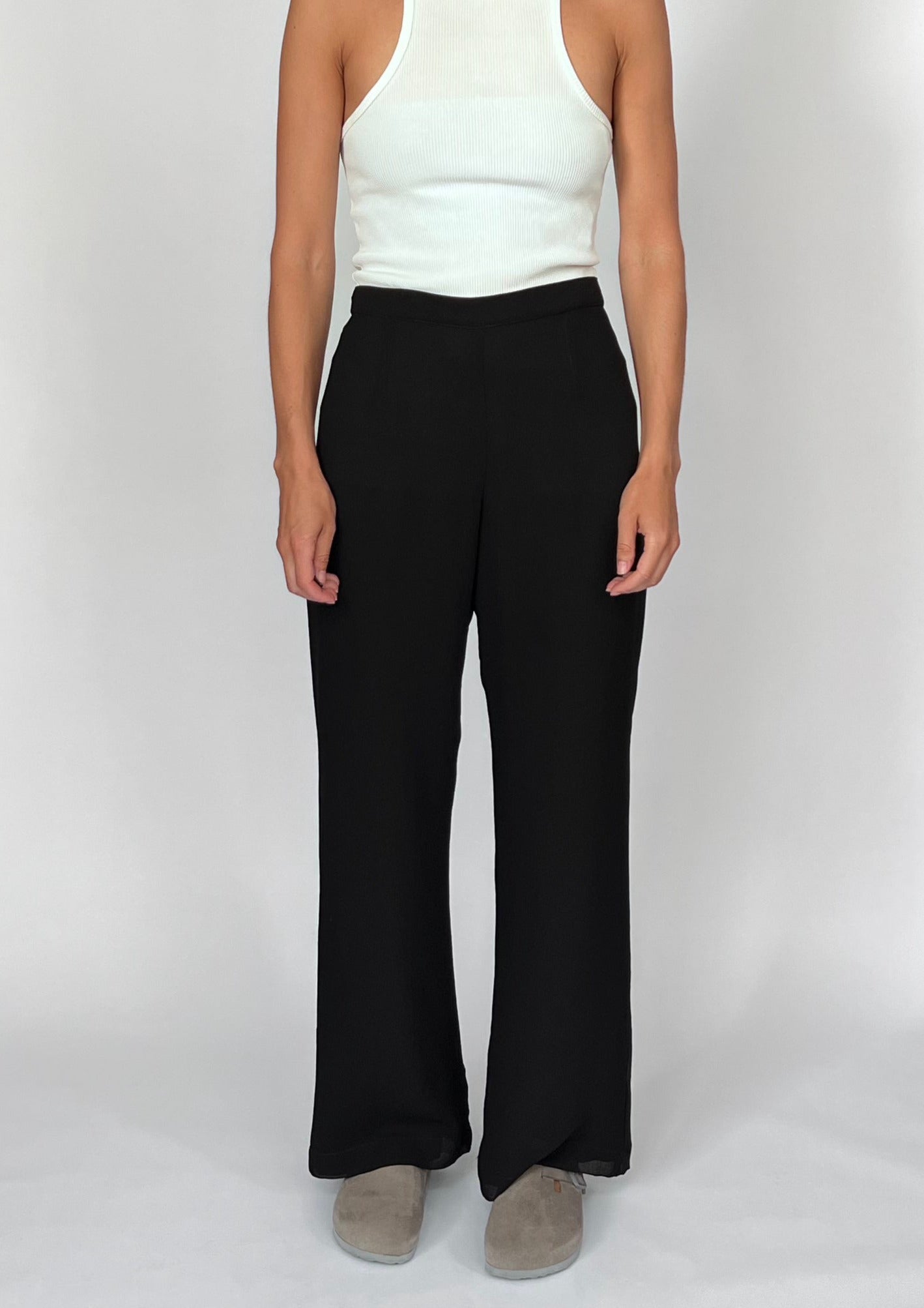 90s Chiffon Lined Flared Trousers M W'30"