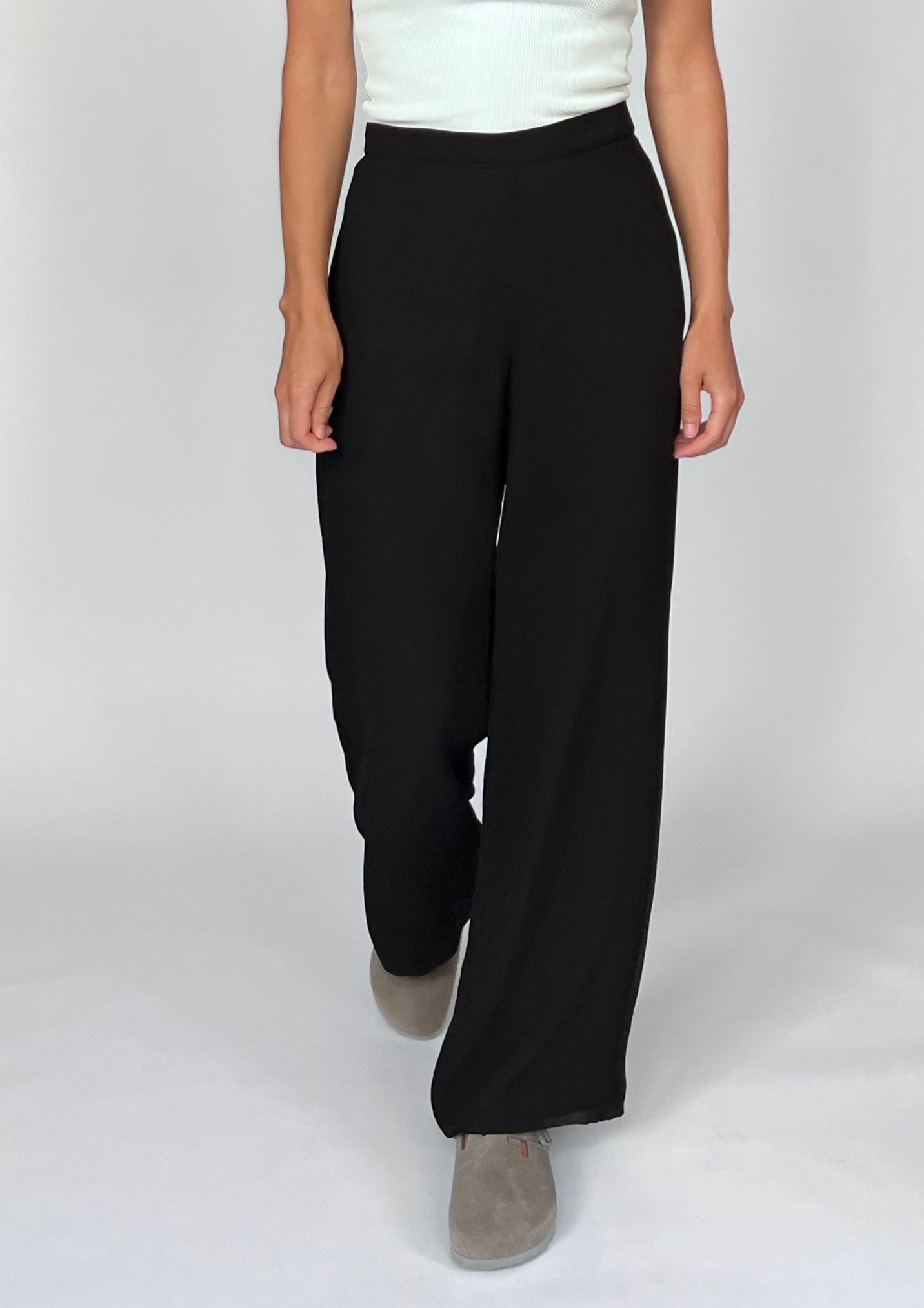 90s Chiffon Lined Flared Trousers M W'30"