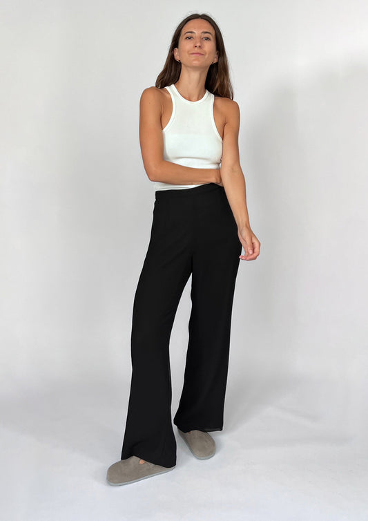 90s Chiffon Lined Flared Trousers M W'30"