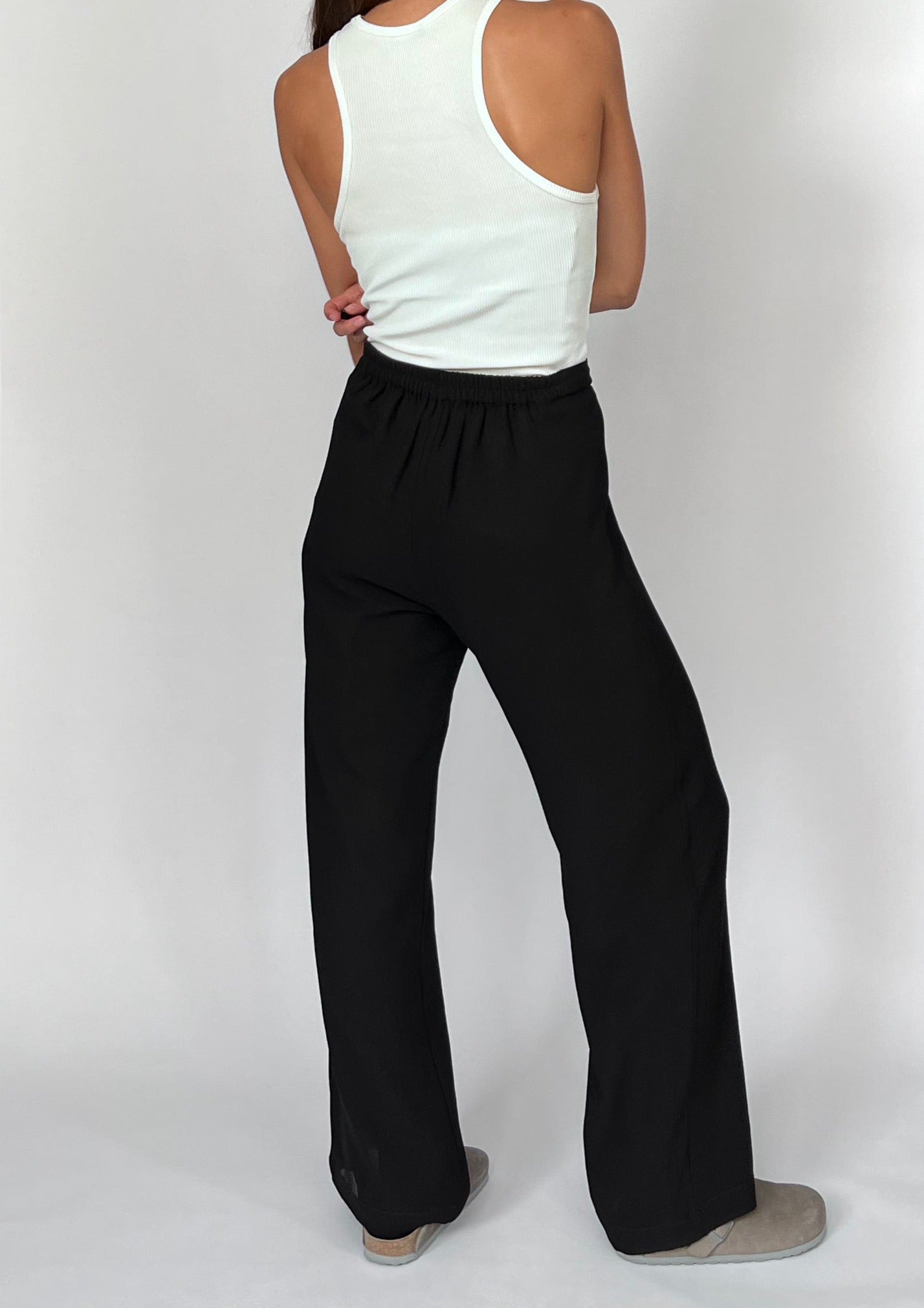 90s Chiffon Lined Flared Trousers M W'30"