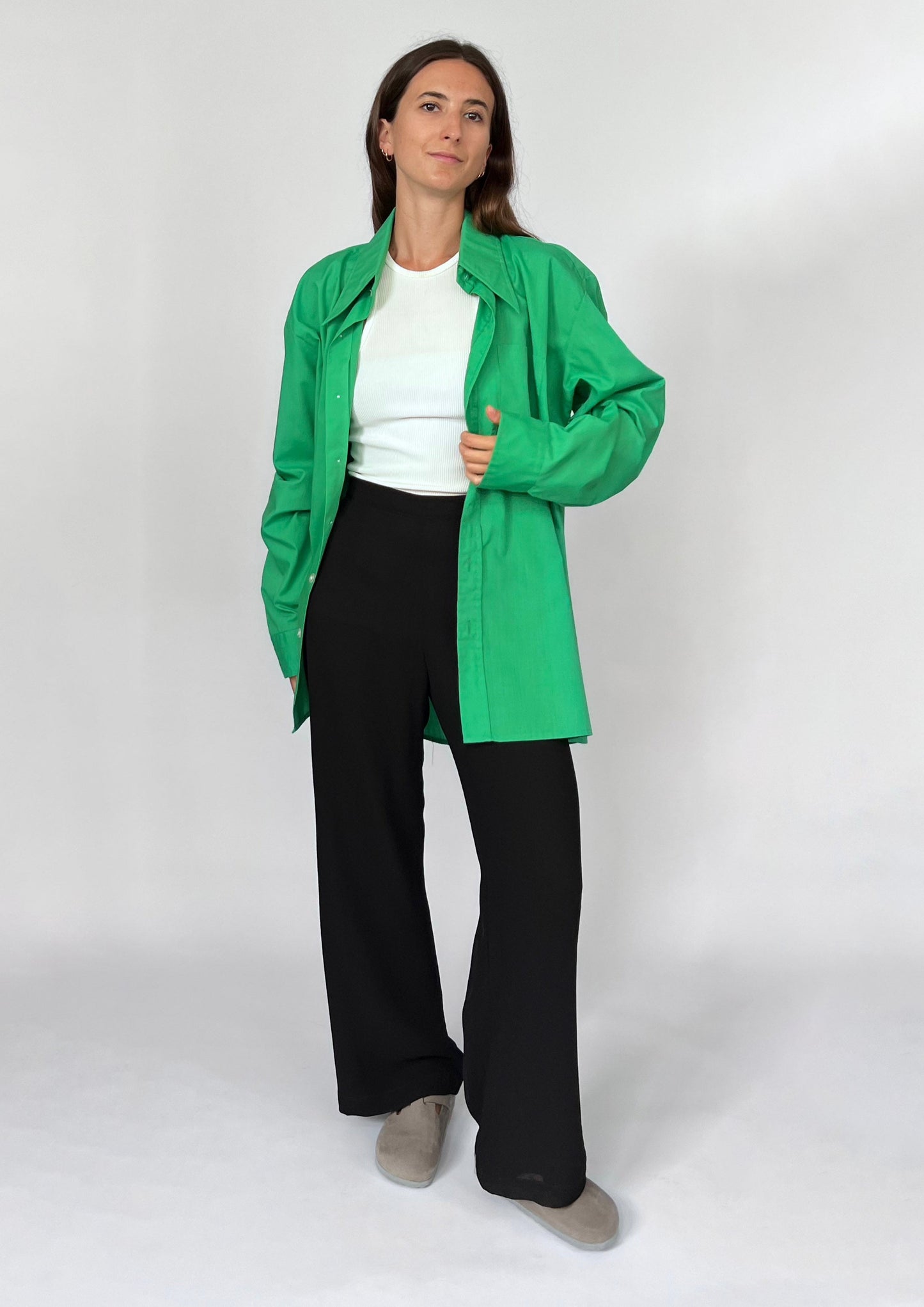 Relaxed 90s Green Shirt S/M/L