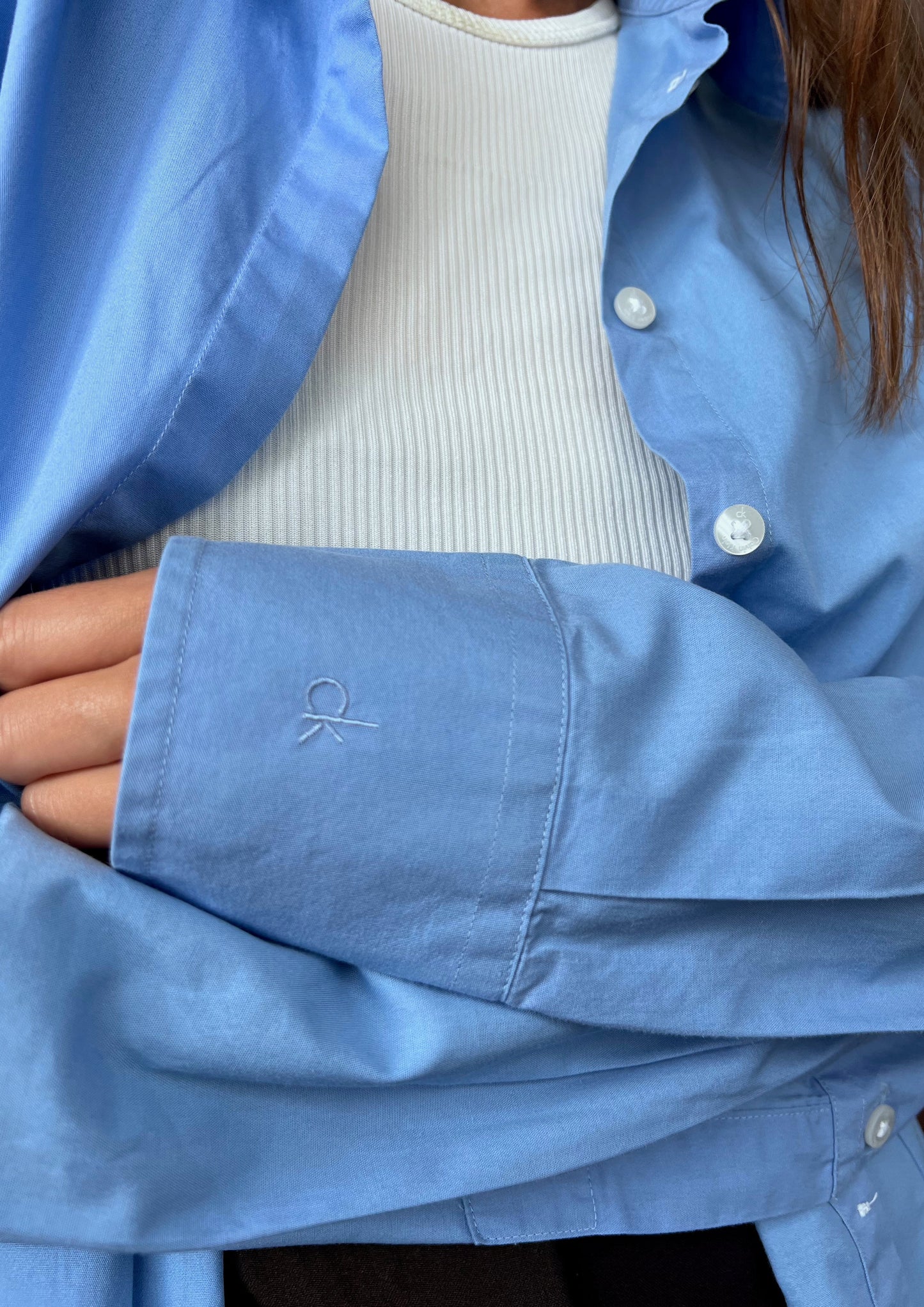 90s Calvin Klein Blue Shirt S/M