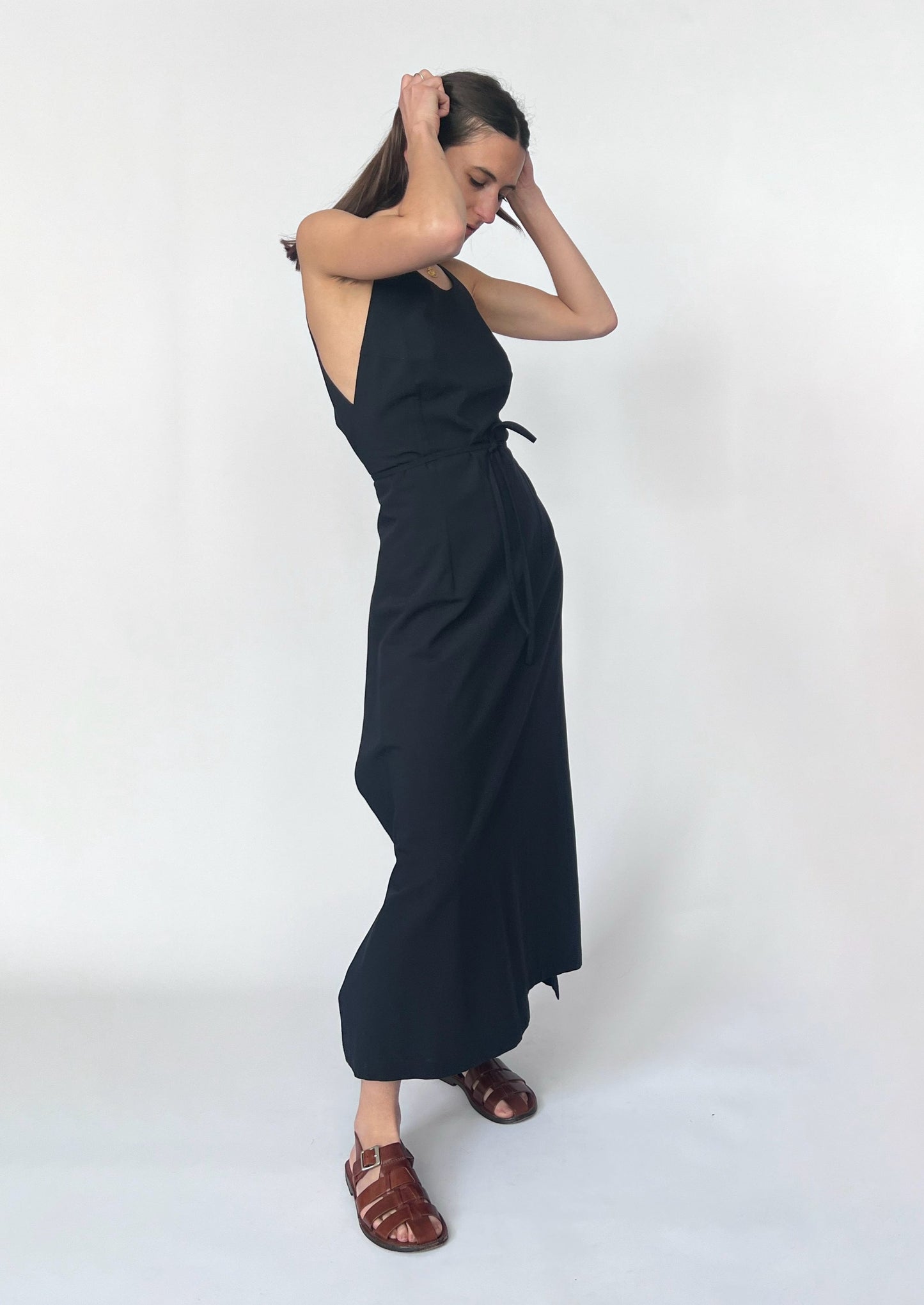 90s Black Apron Dress XS/S/M