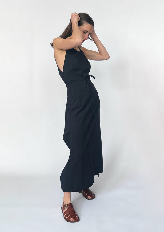 90s Black Apron Dress XS/S/M