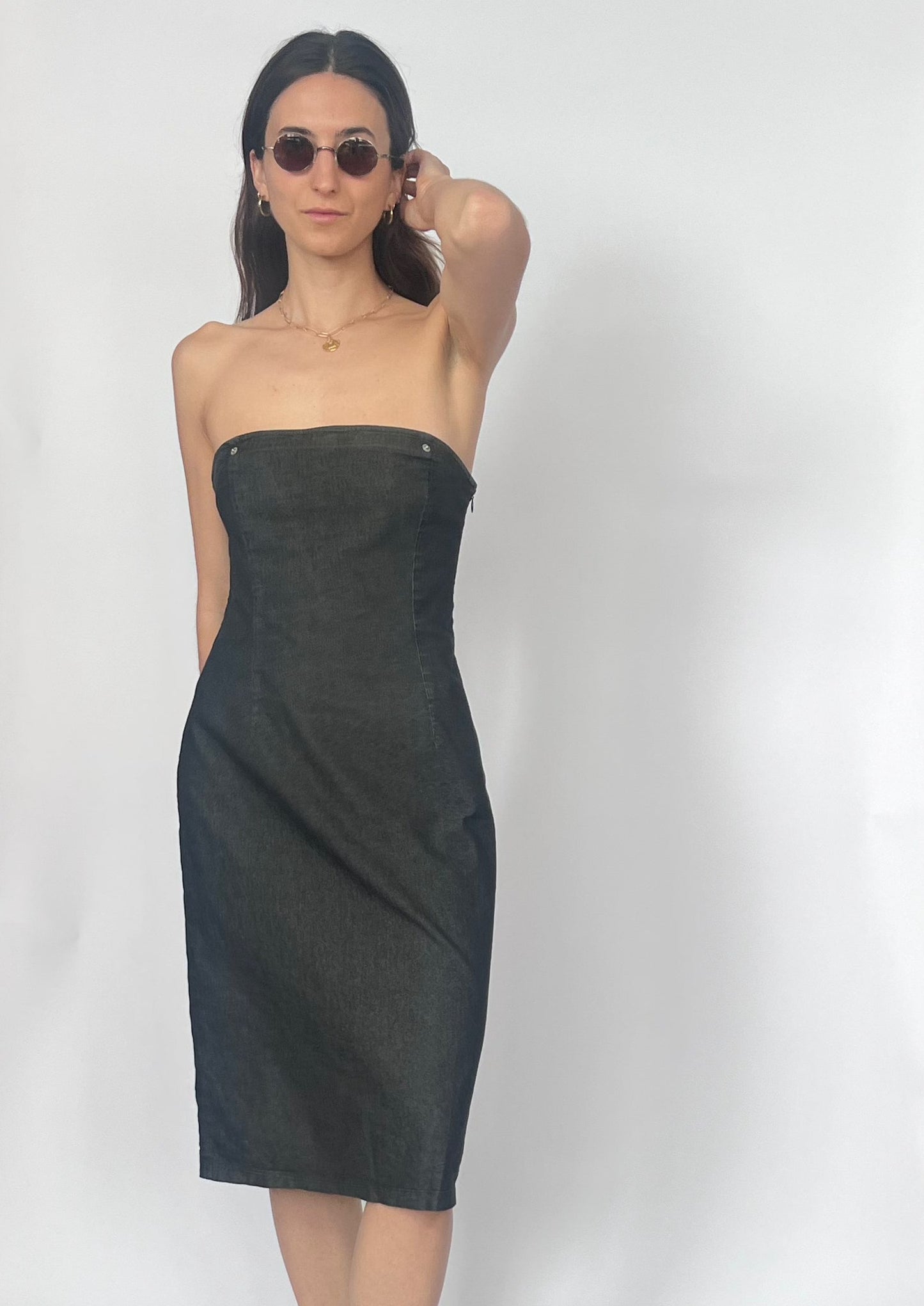 Armani Jeans Denin Bandeau Dress XS/S