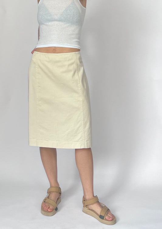 90s Cream Calvin Klein Skirt M/L W'35"