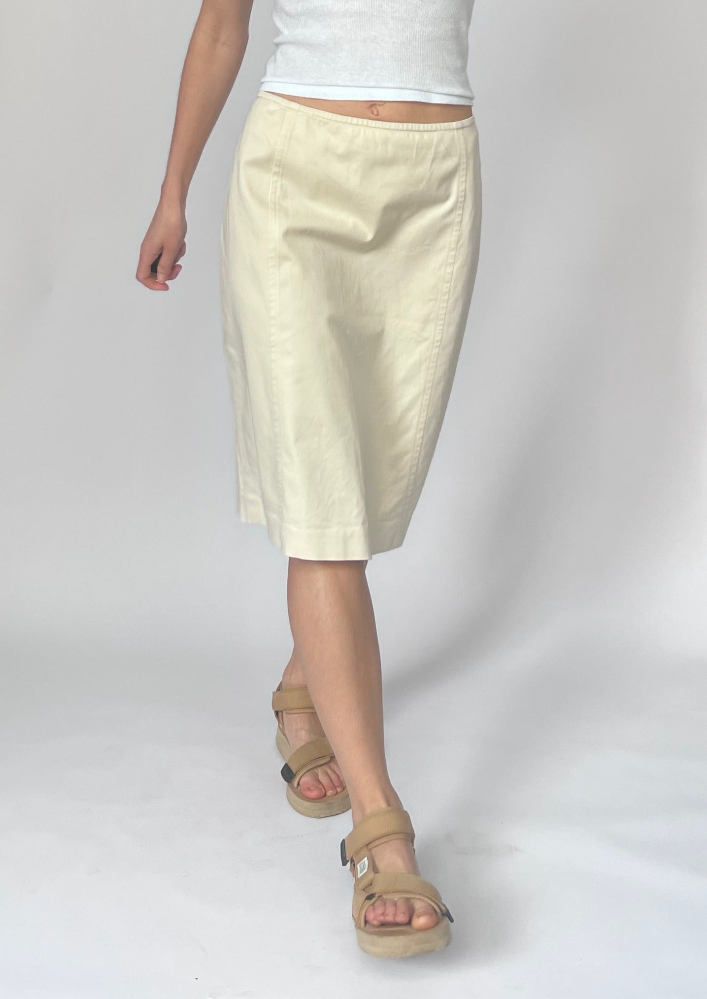 90s Cream Calvin Klein Skirt M/L W'35"