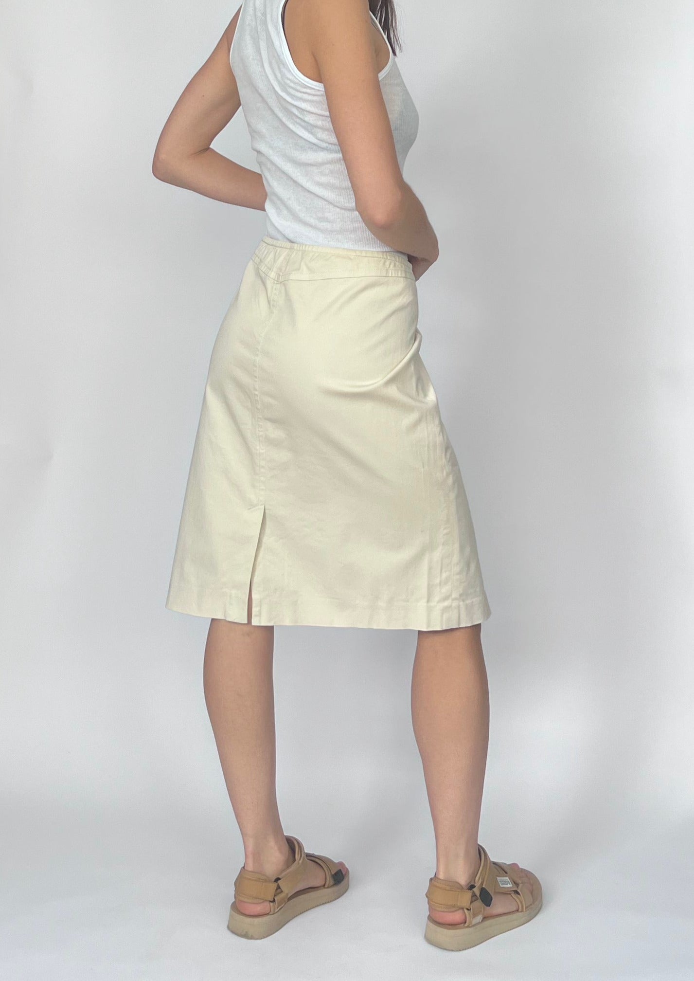 90s Cream Calvin Klein Skirt M/L W'35"