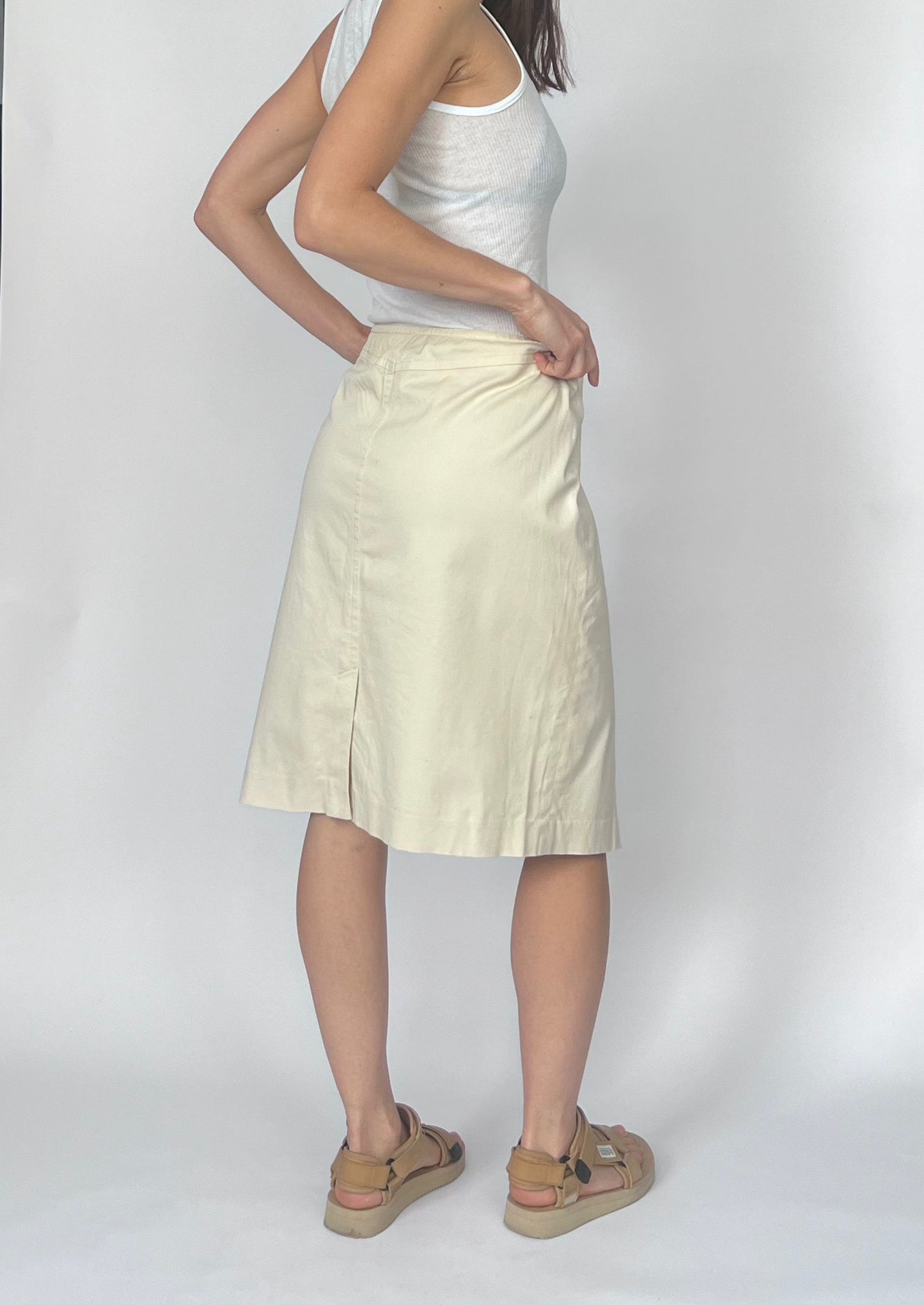 90s Cream Calvin Klein Skirt M/L W'35"