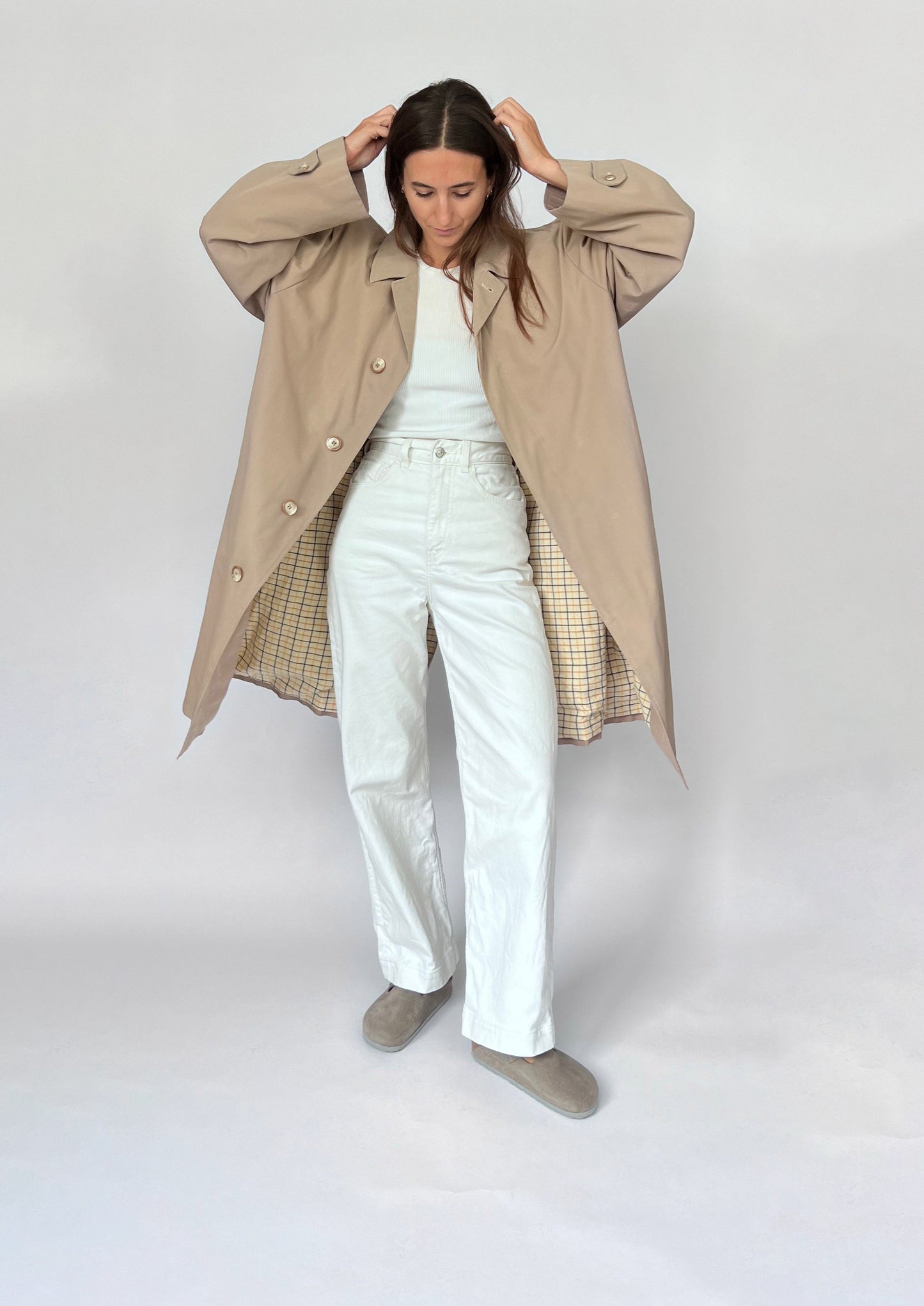 Classic Cotton Camel Trench Coat S/M