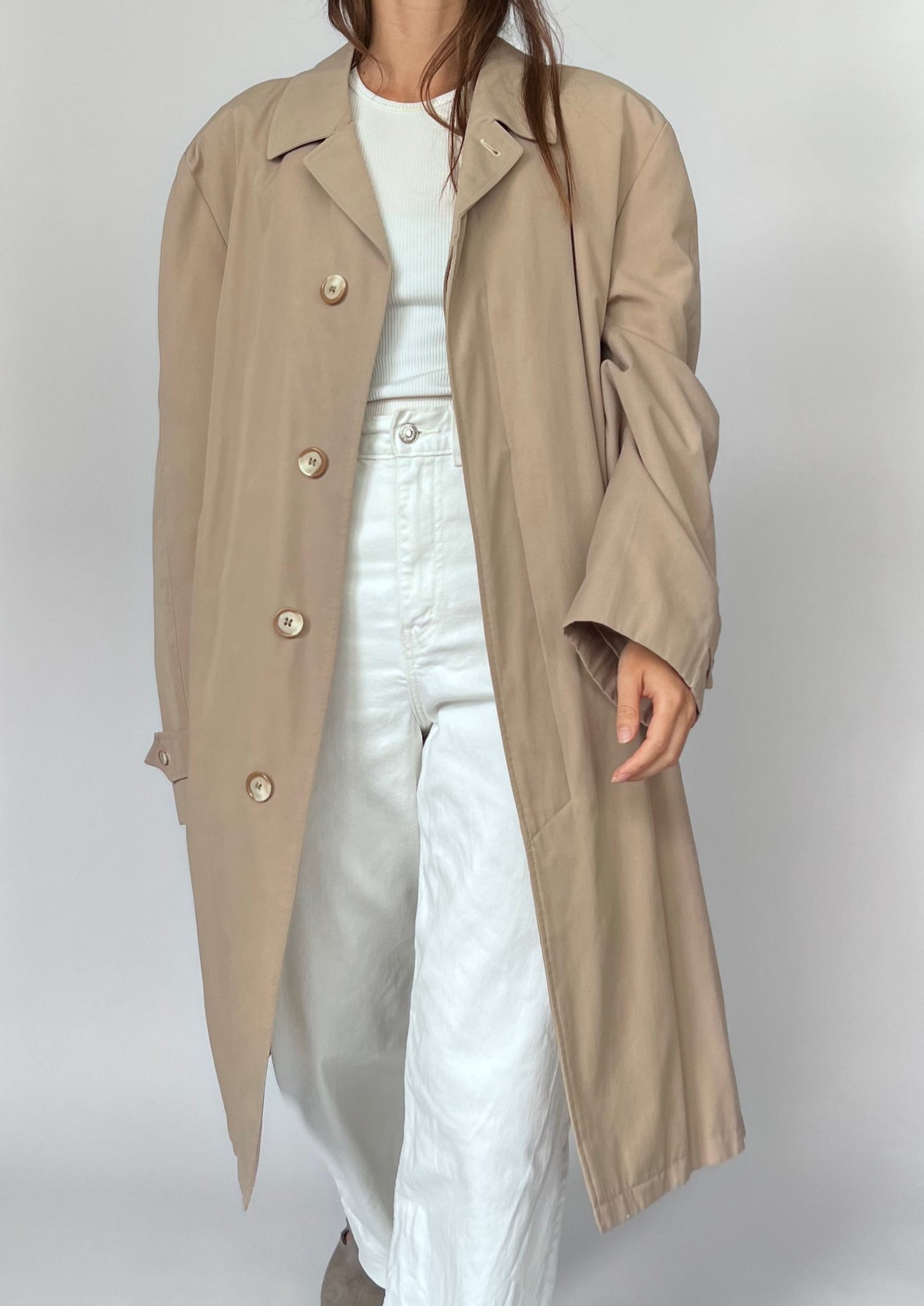 Classic Cotton Camel Trench Coat S/M