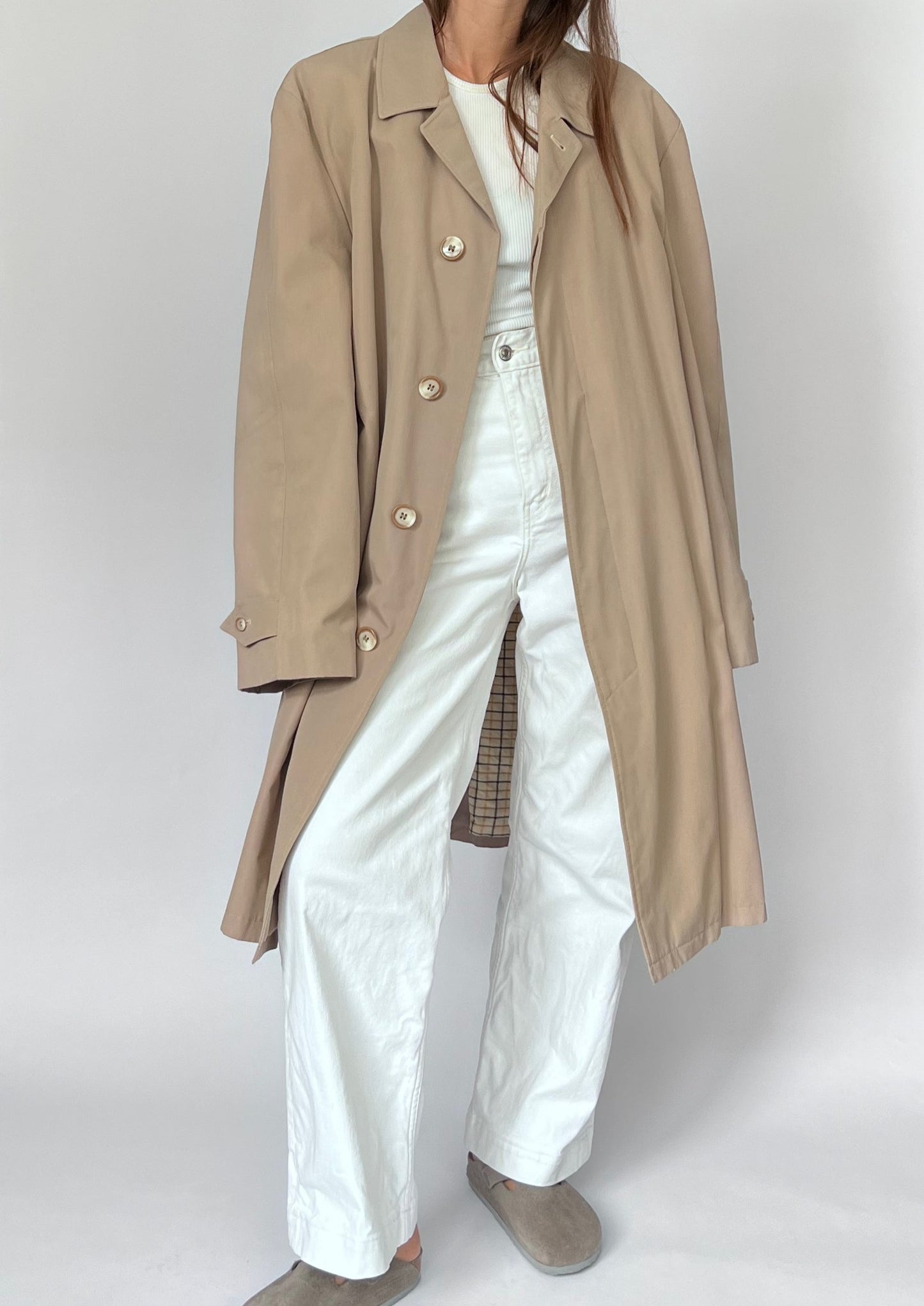 Classic Cotton Camel Trench Coat S/M