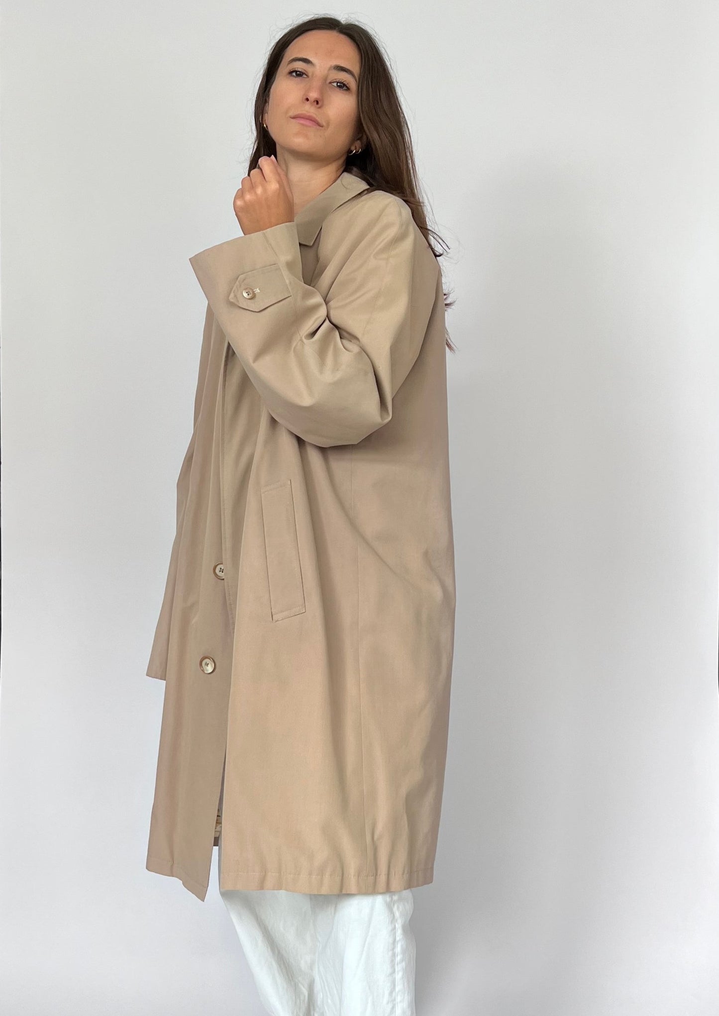 Classic Cotton Camel Trench Coat S/M