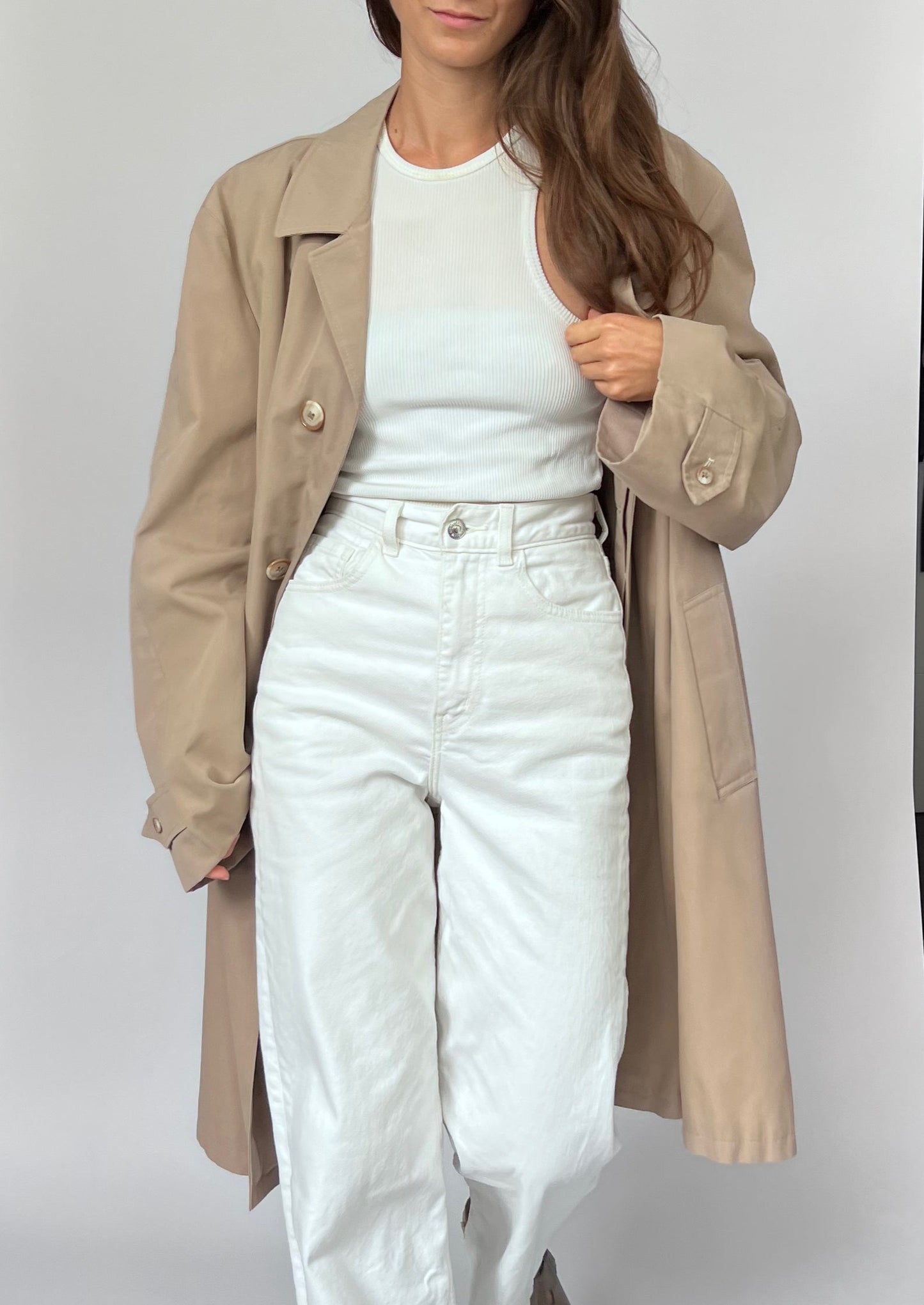 Classic Cotton Camel Trench Coat S/M