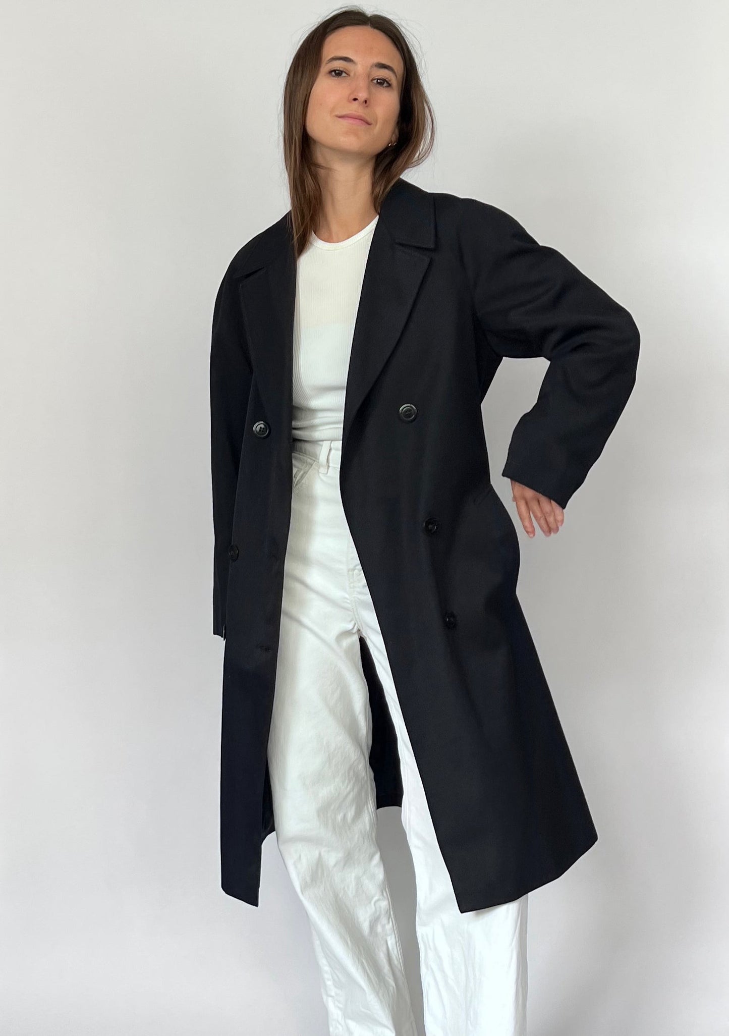 Navy Classic Trench Coat S/M