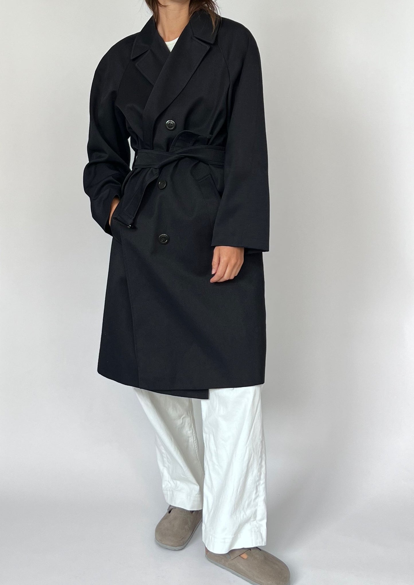 Navy Classic Trench Coat S/M