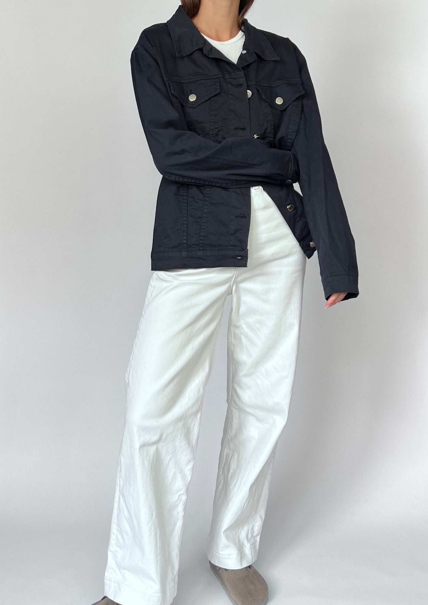 Navy Cotton Layering Jacket S/M