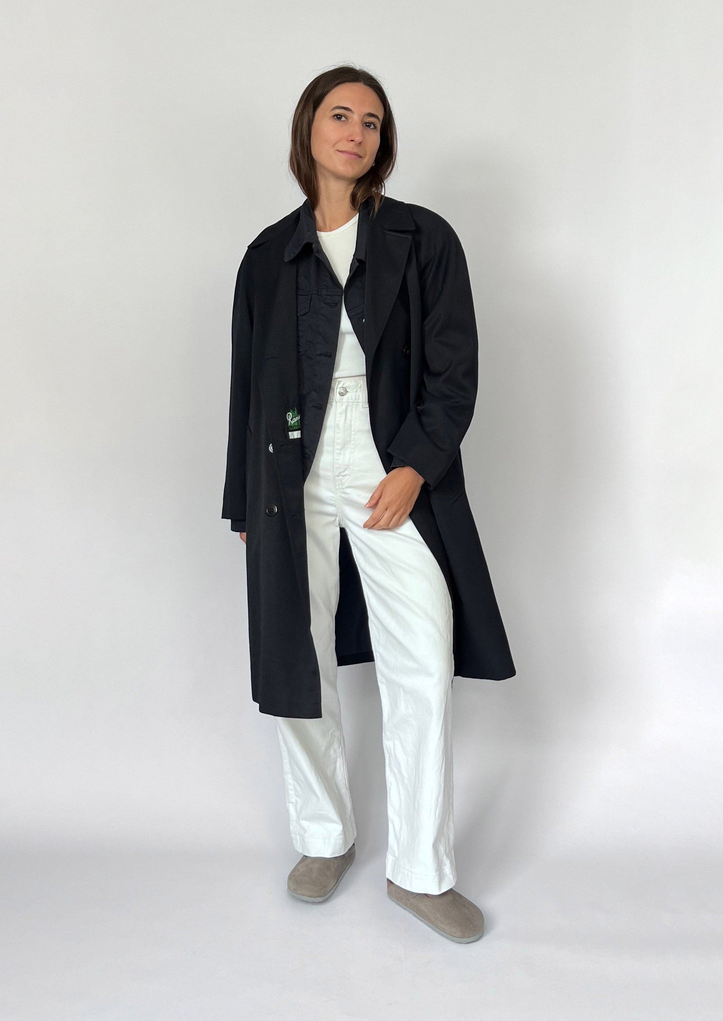 Navy Classic Trench Coat S/M