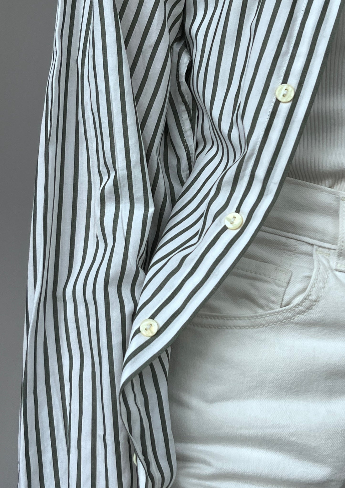 90s Italian Relaxed Striped Shirt S/M/L