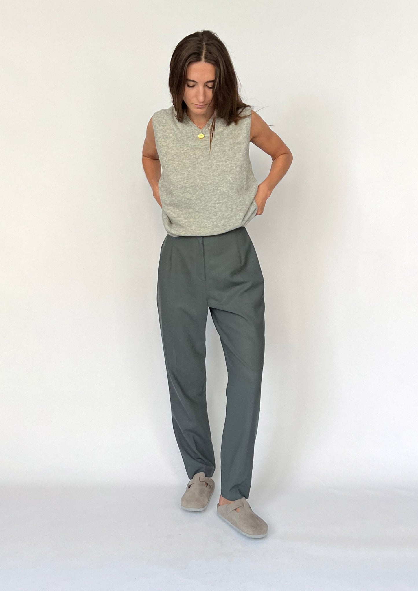 90s Tailored Grey Wool Trousers XS/S