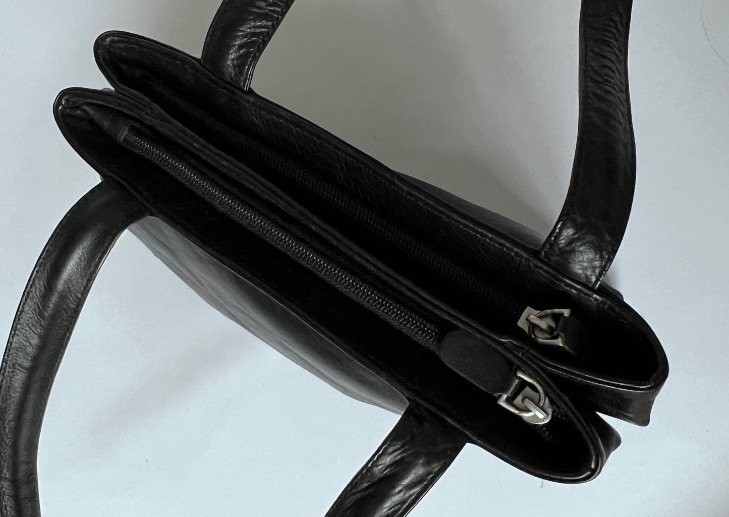 90s Black Leather Shoulder Bag