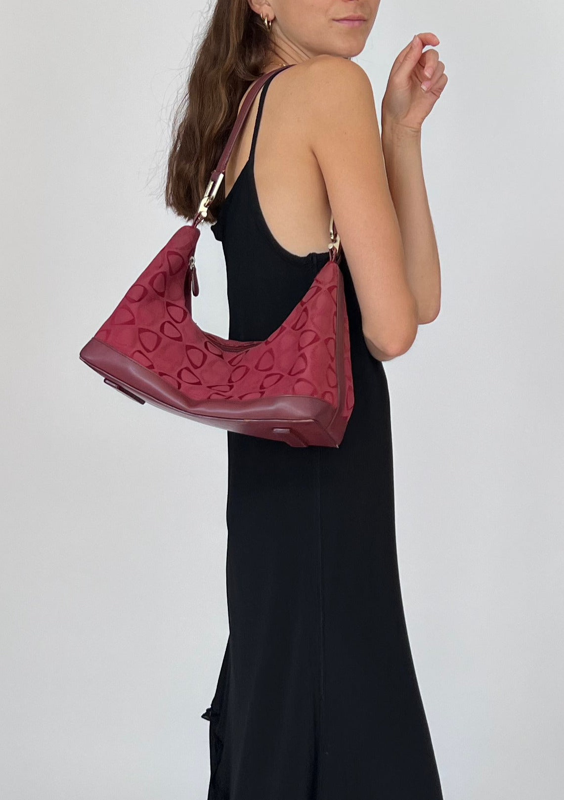 90s Burgundy Shoulder Bag