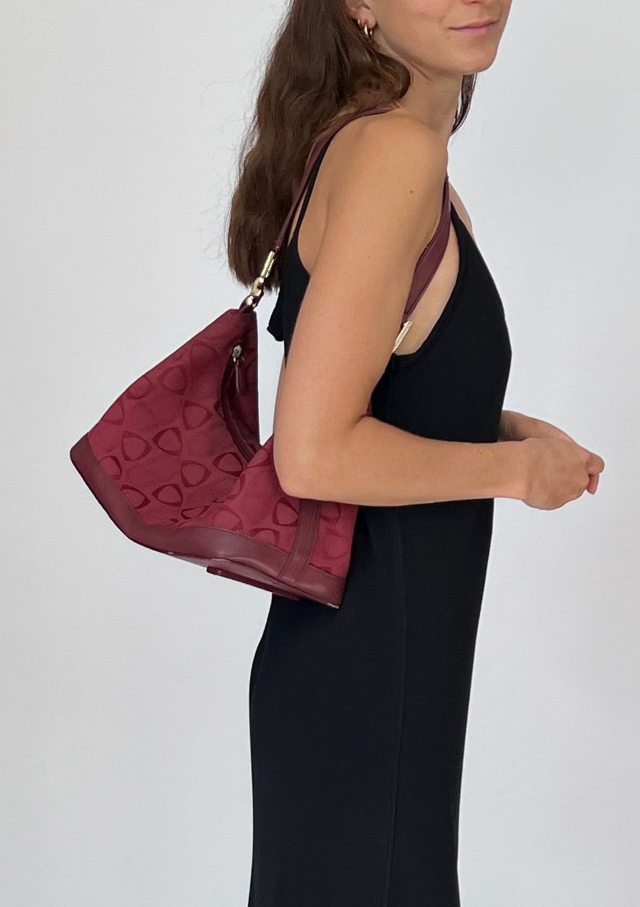 90s Burgundy Shoulder Bag