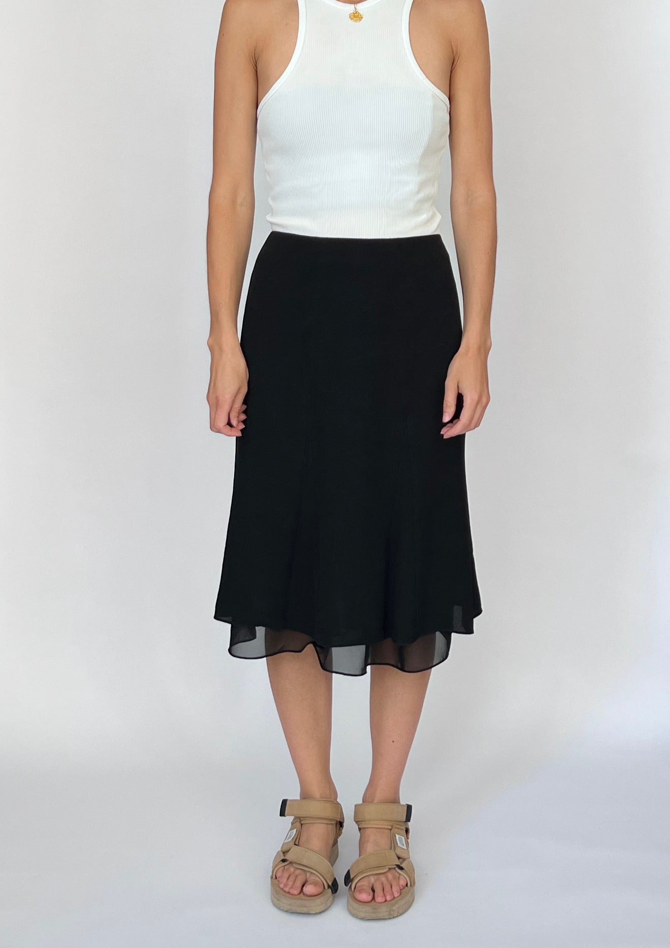 Silk midi skirt clearance 90s