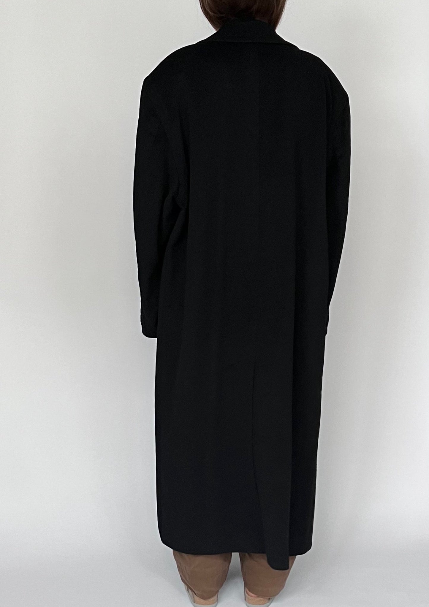 Dark Navy 90s Wool Cashmere Maxi Coat S/M/L