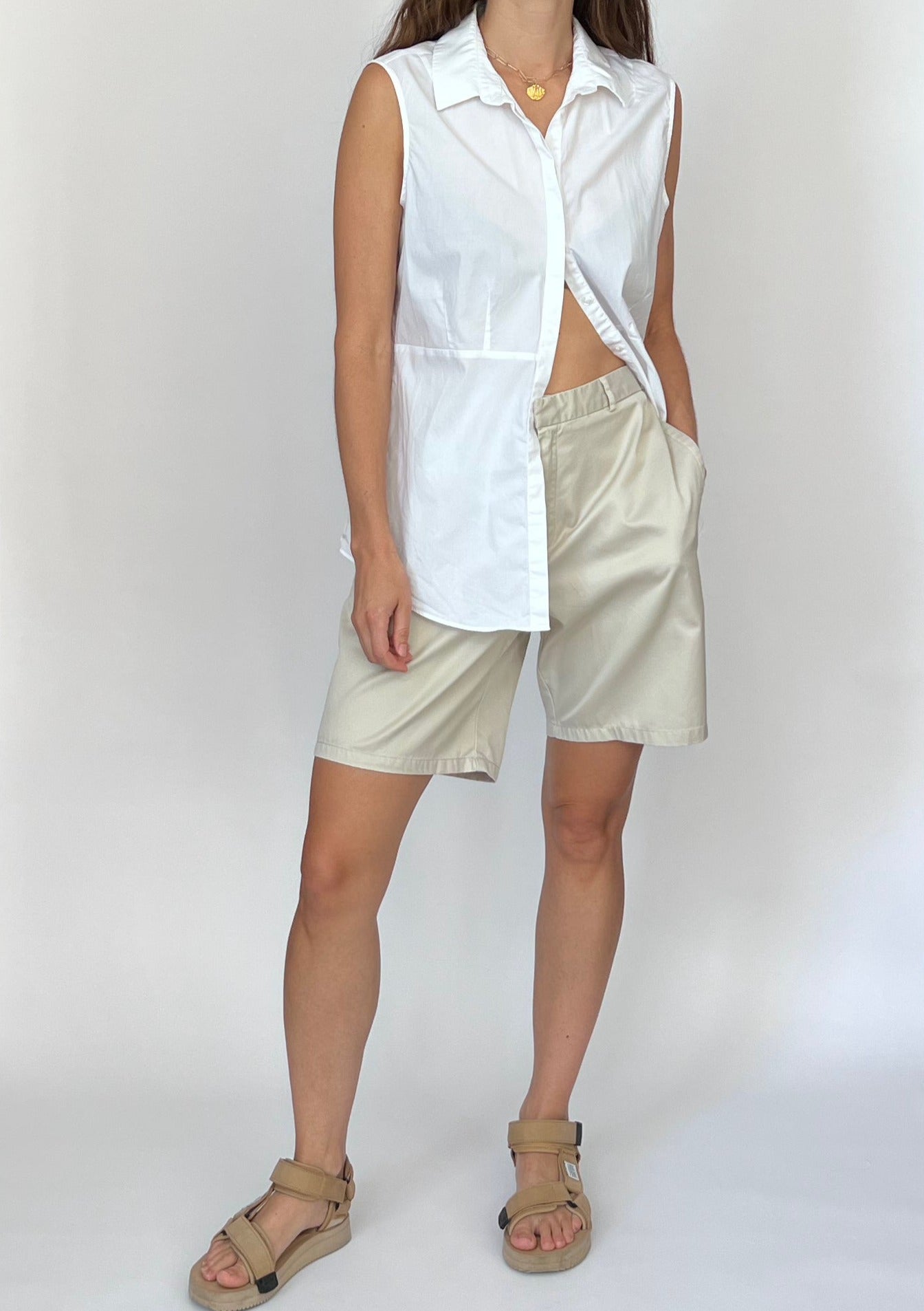 90s Sleeveless Shirt by Paul Costelloe M