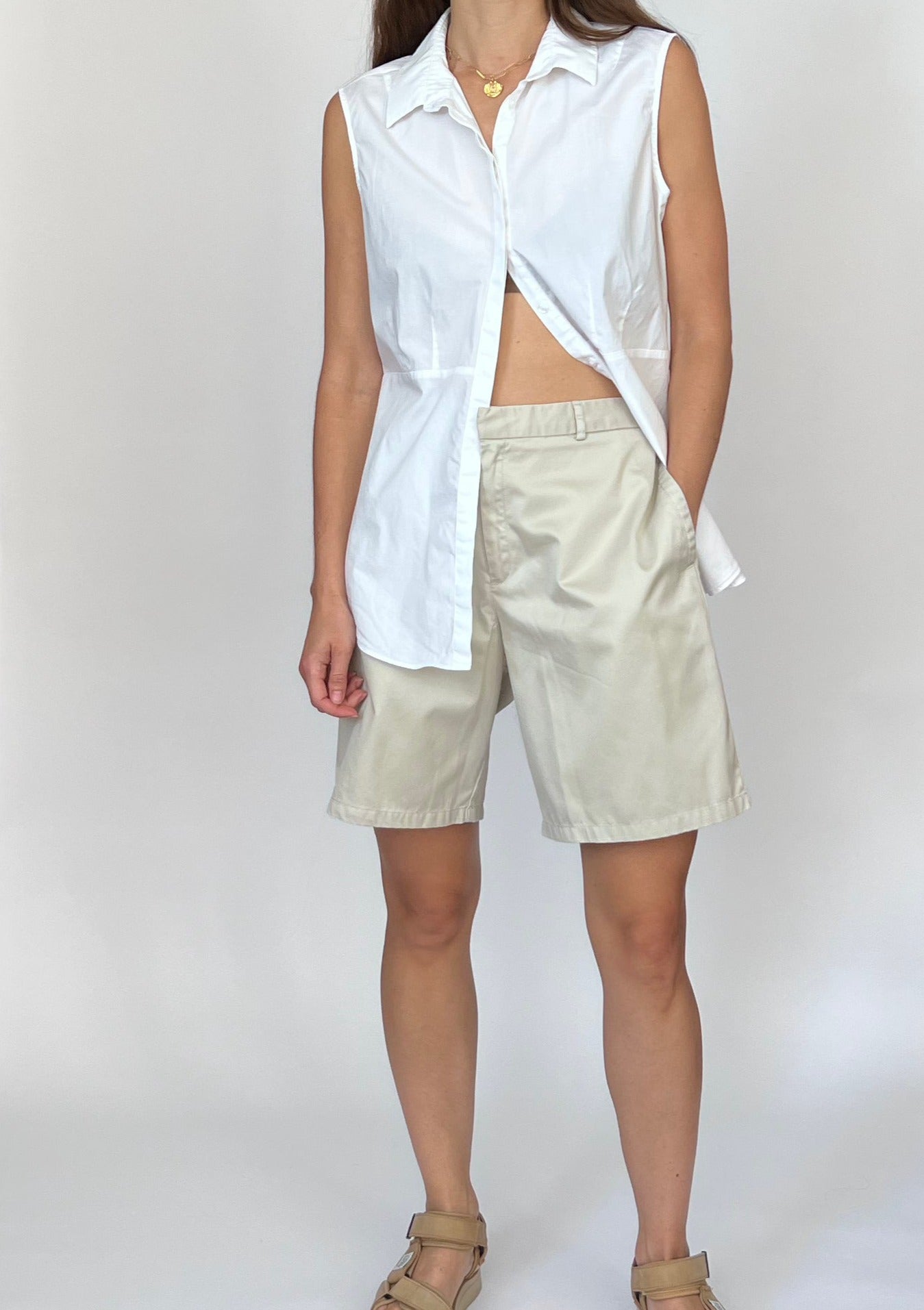 90s Sleeveless Shirt by Paul Costelloe M