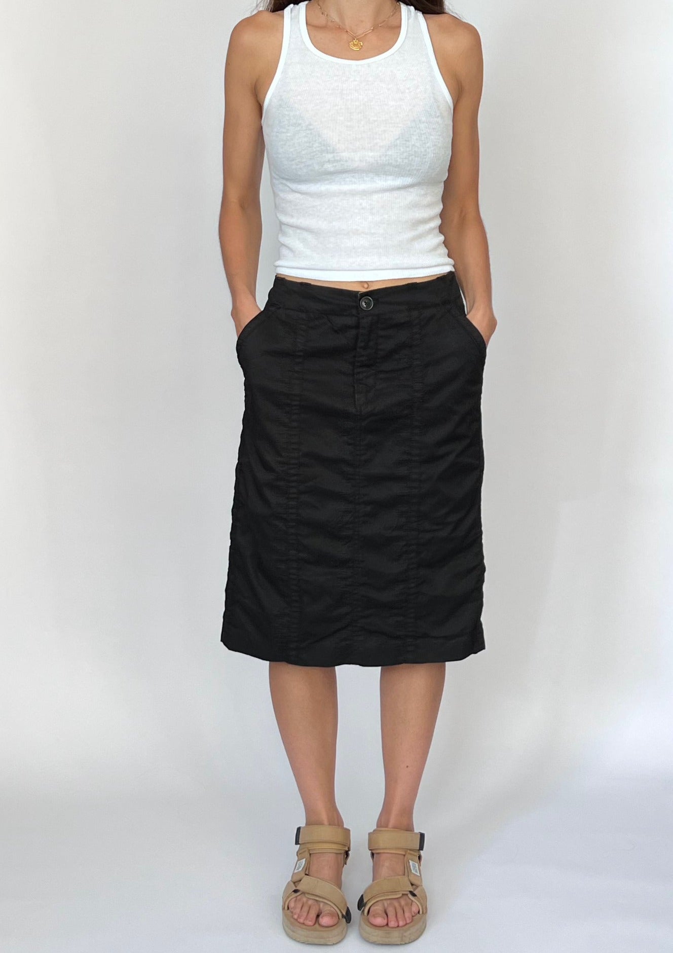 Awkward Length Cargo Skirt M W'31"