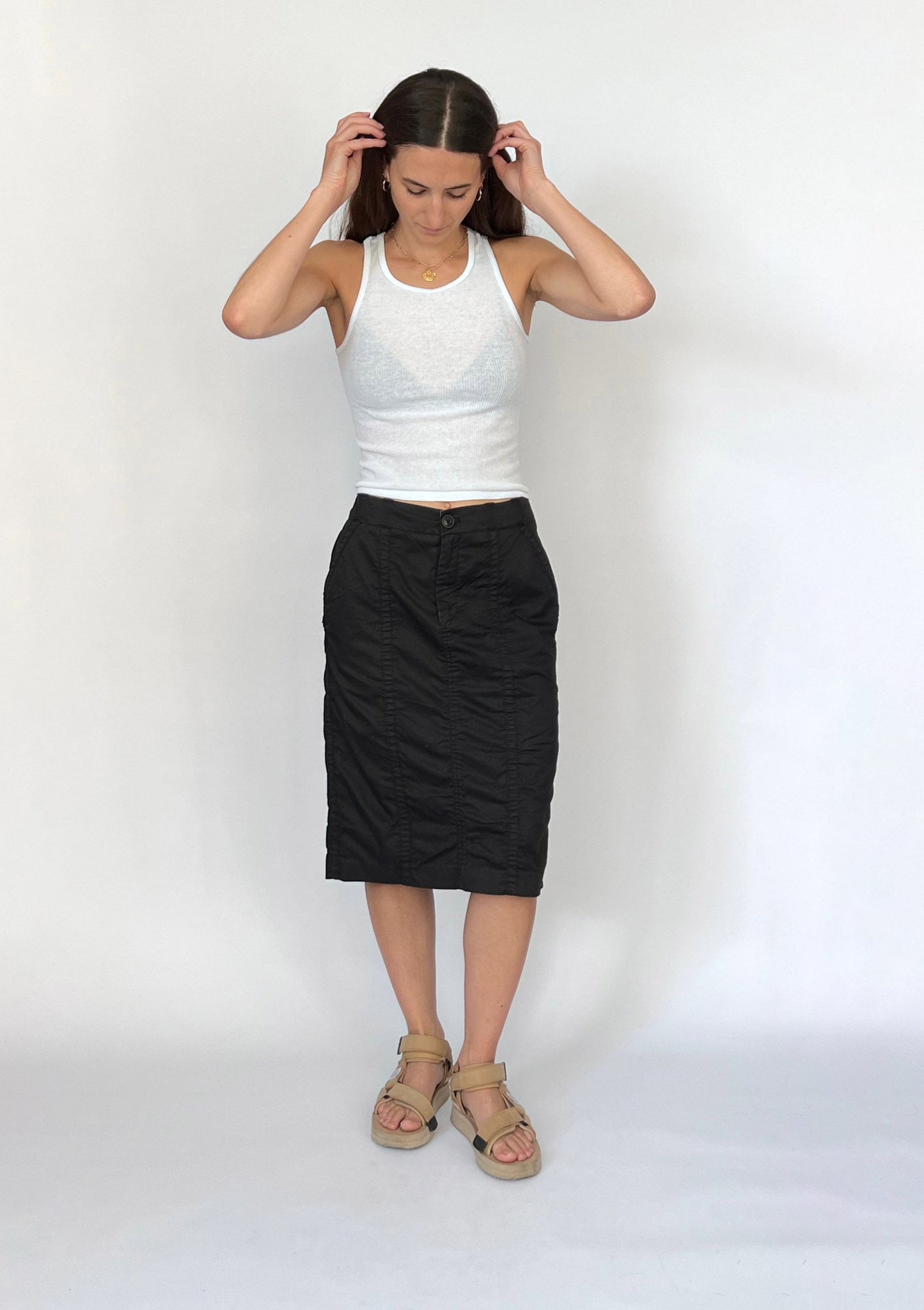 Awkward Length Cargo Skirt M W'31"