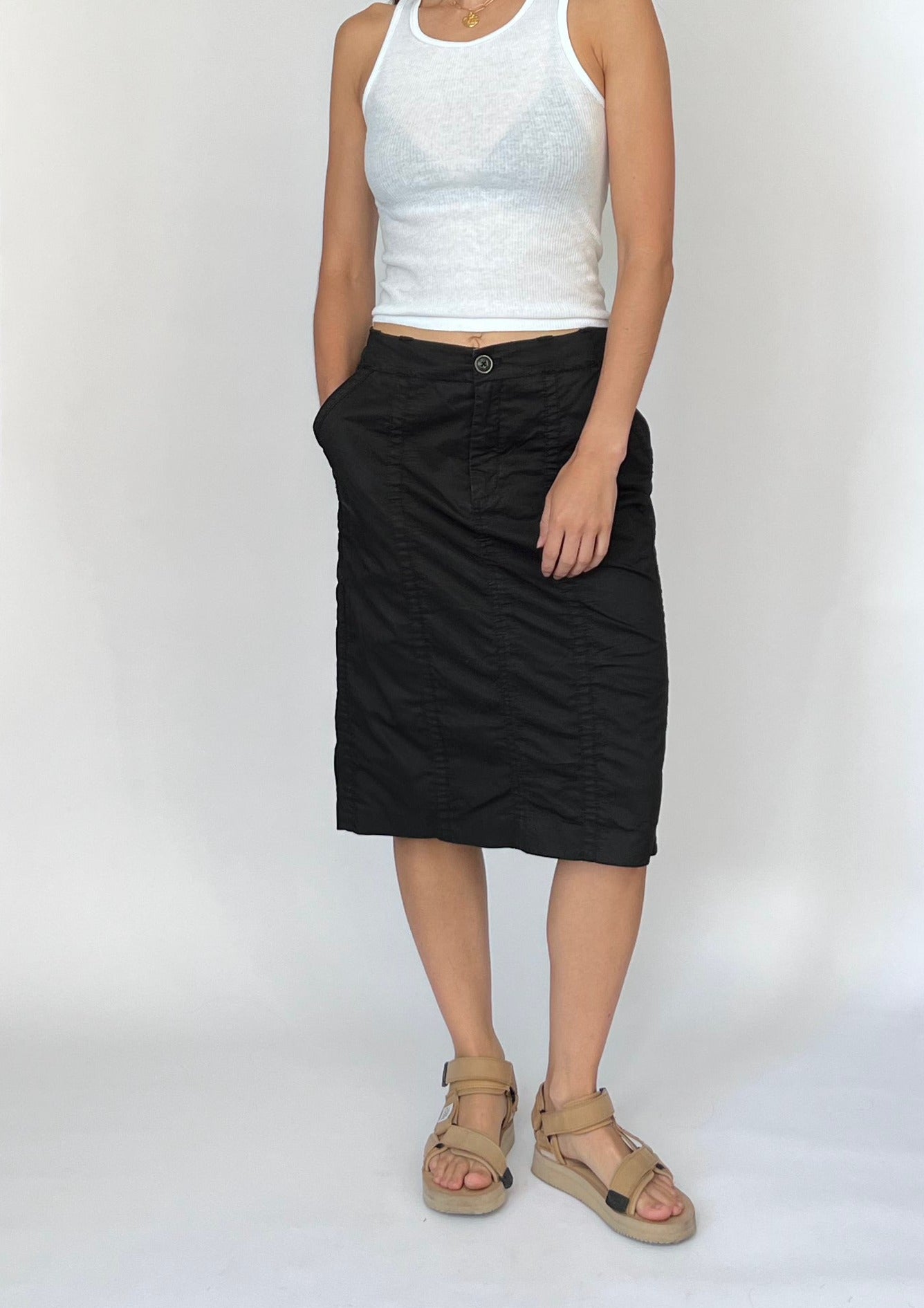 Awkward Length Cargo Skirt M W'31"